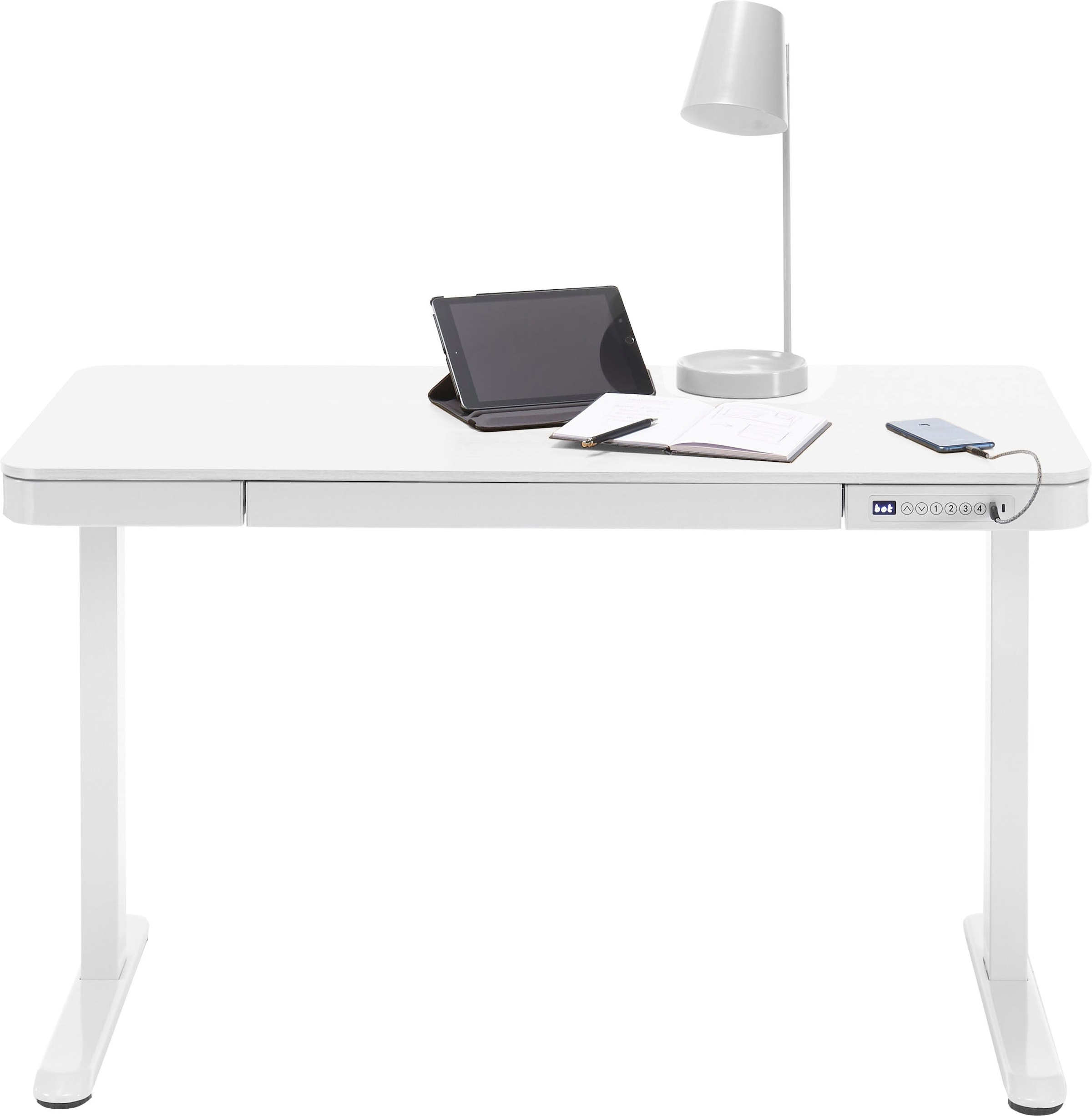 MCA furniture Schreibtisch »Barco«, elektrisch höhenverstellbar von 72-122 cm, Breite 120 cm