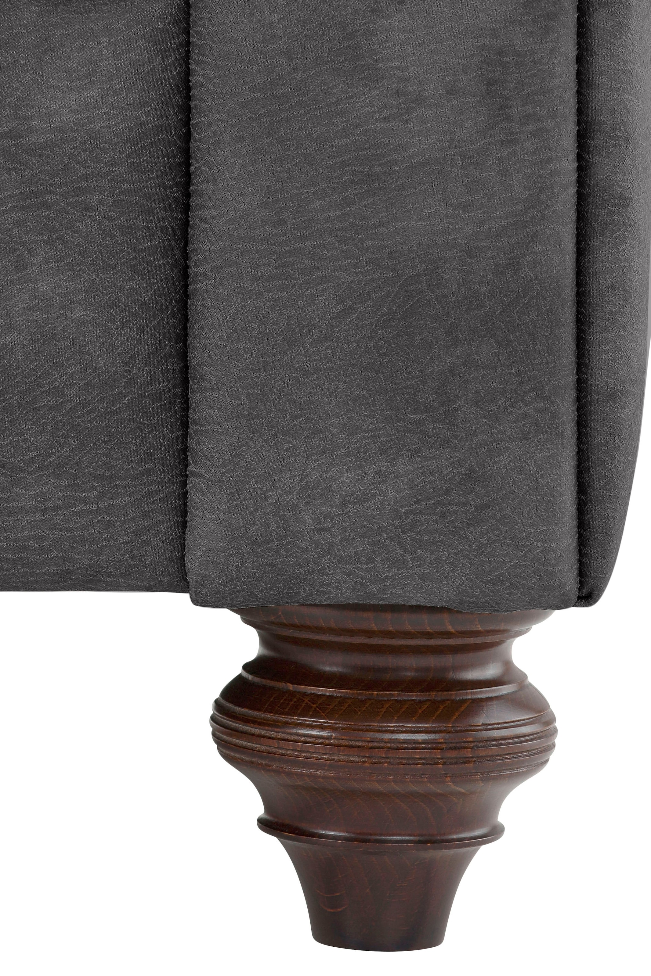 Home affaire Chesterfield-Sofa »Chesterfield Ecksofa, auch in Leder L-Form«, hochwertige Knopfheftung, langer Schenkel links oder rechts wählbar