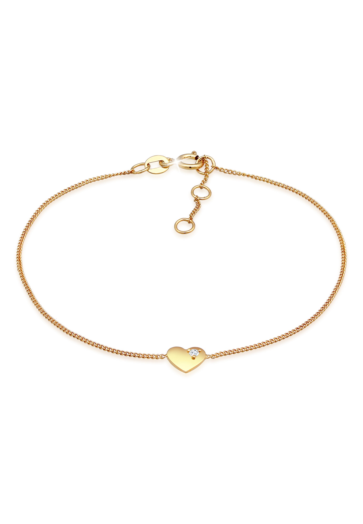 Armkette »Armband Herz Topas Liebe Symbol 585er Gelbgold«