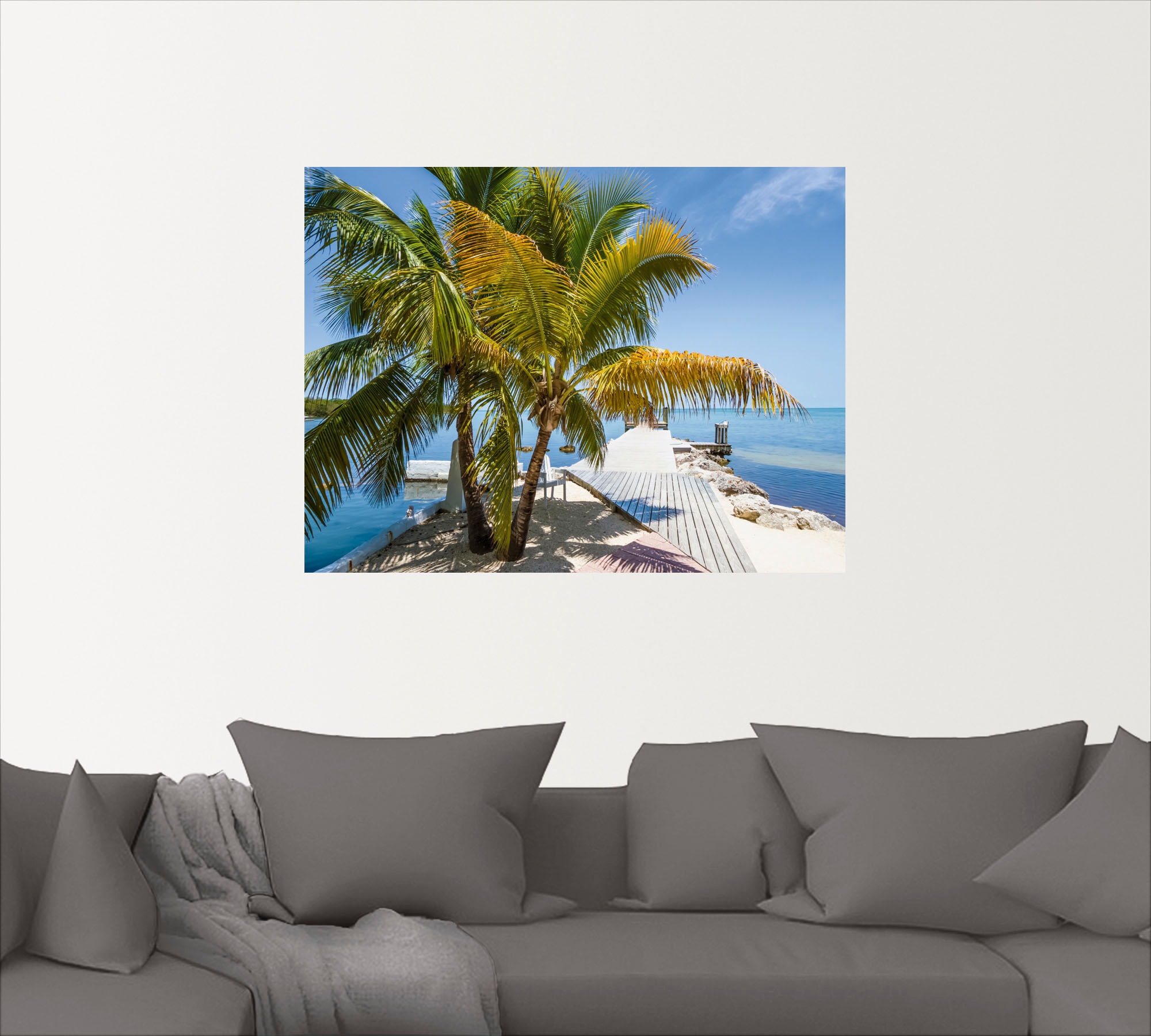 Artland Wandbild »Florida Keys Himmlischer Blick«, Strand, (1 St.), als Leinwandbild, Wandaufkleber in verschied. Größen