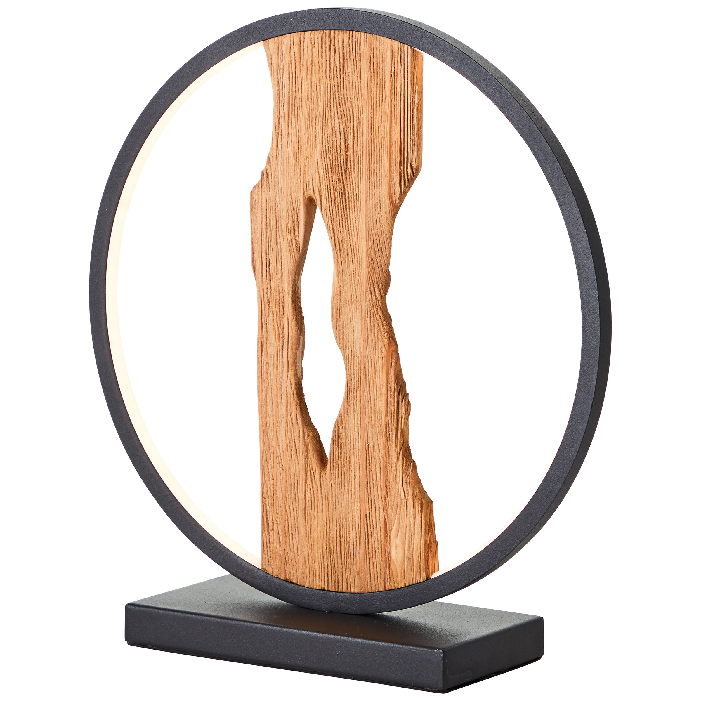 Brilliant LED Tischleuchte »Chaumont«, Höhe 28 cm, 850 lm, Aluminium/Metall/Holz, schwarz/holz