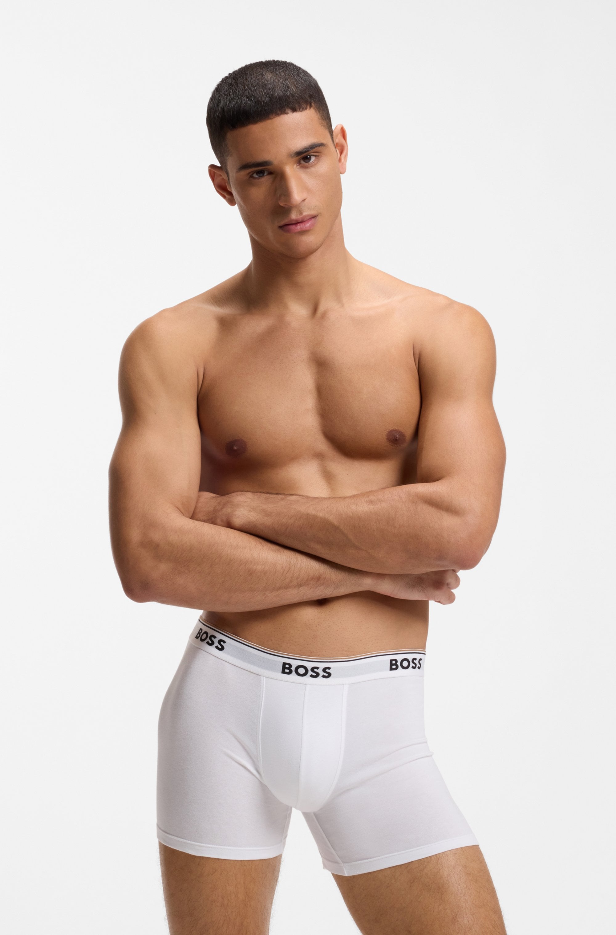 BOSS Boxer »Boxer 3 PACK« mit farblich passendem Webbund