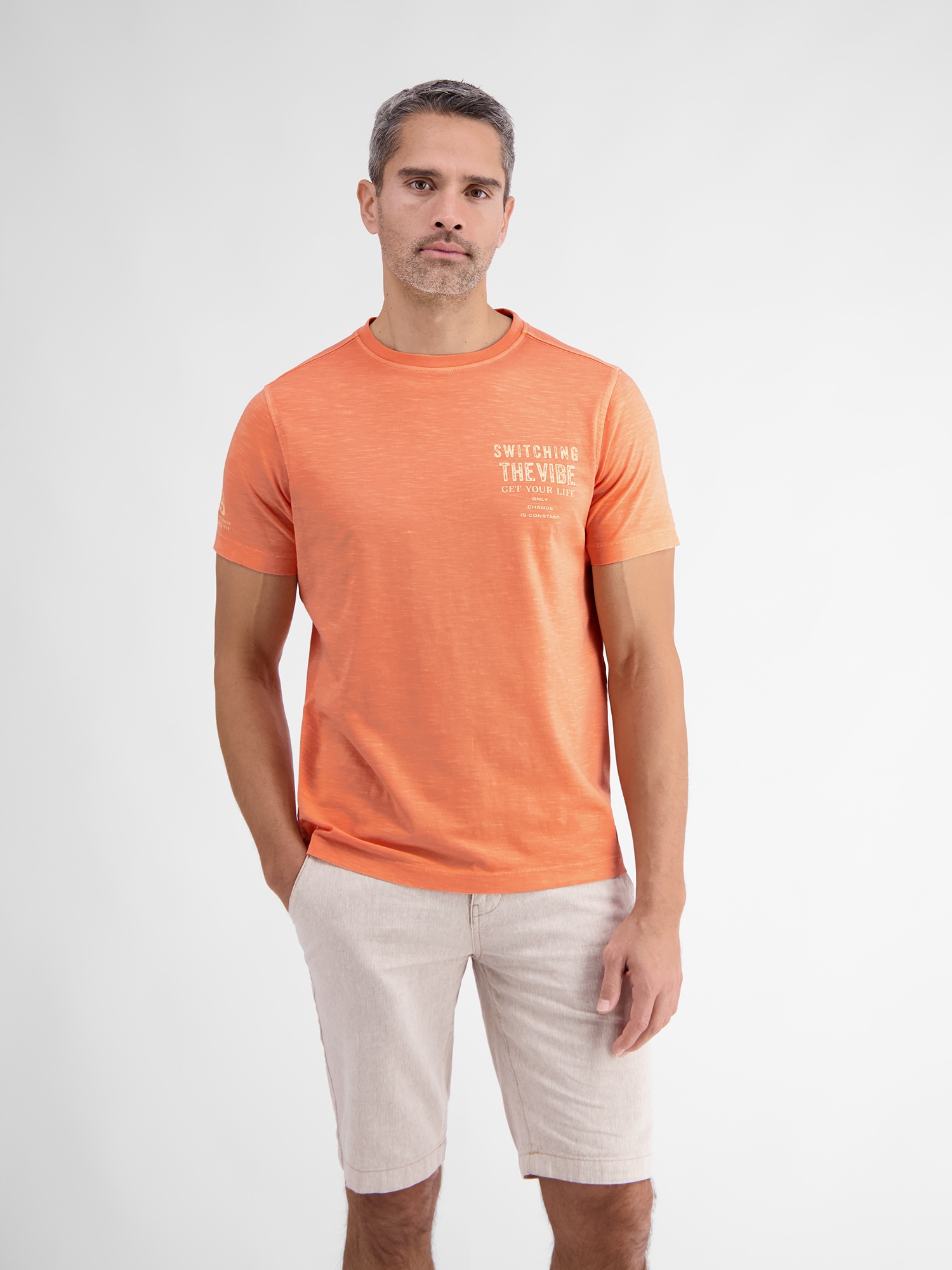 LERROS T-Shirt »LERROS T-Shirt für Herren mit Brustprint«