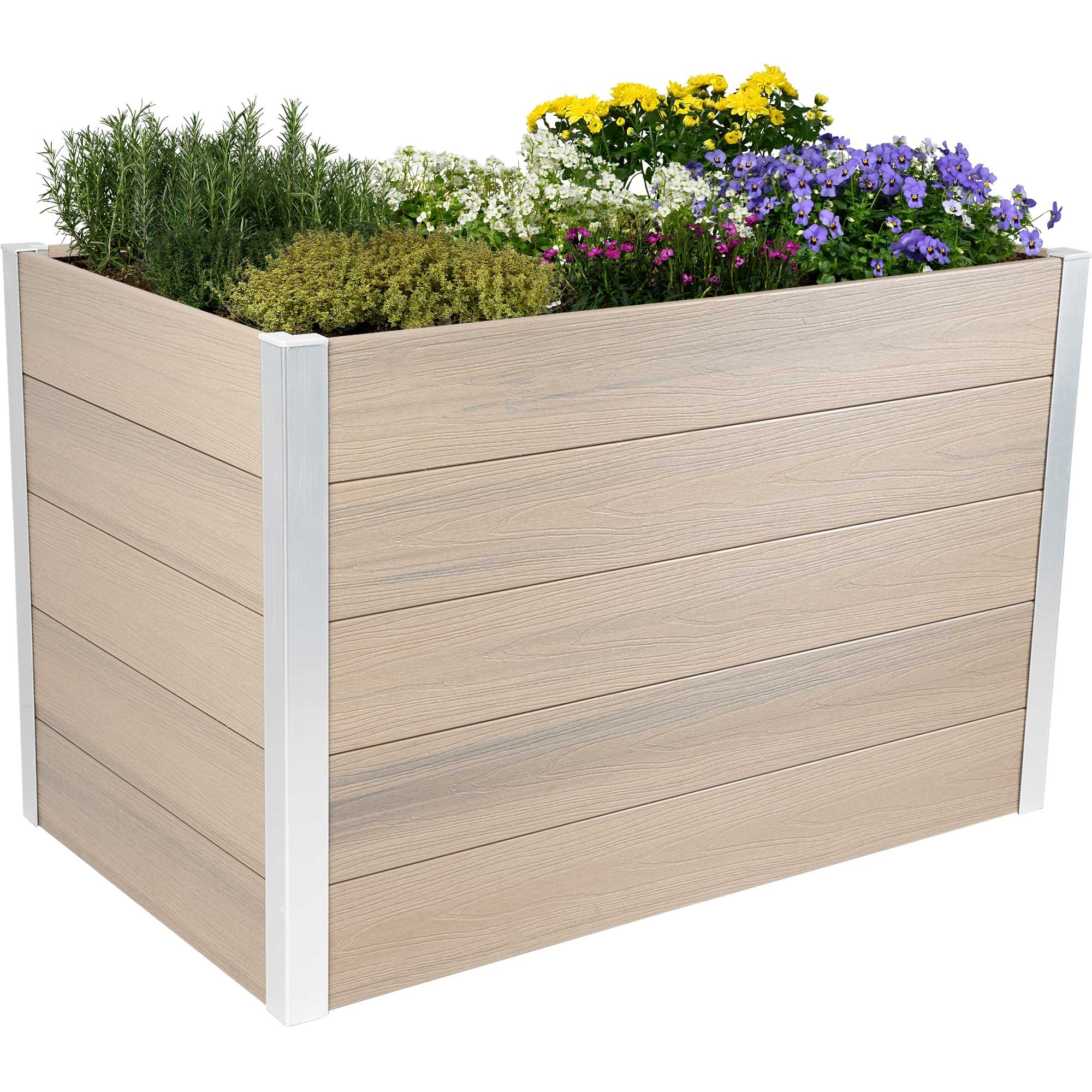 dobar Hochbeet »WPC, XL, Silbergrau« ca. 115 x 70 x 75 cm (L x B x H) groß und ca. 35 kg