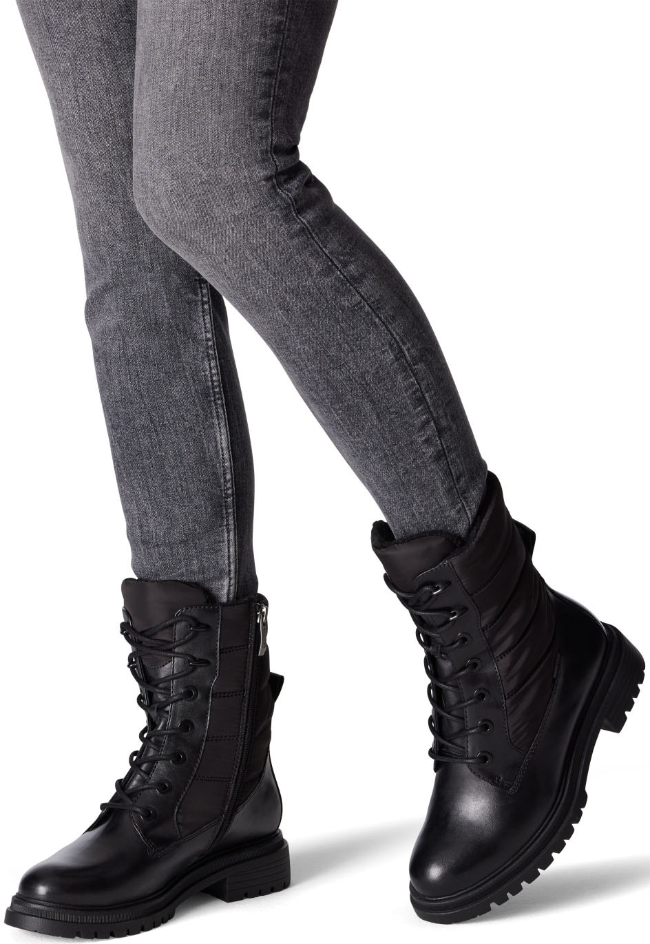 Tamaris Winterboots, Blockabstz, Winterstiefelette, Outdoorschuh im Materialmix
