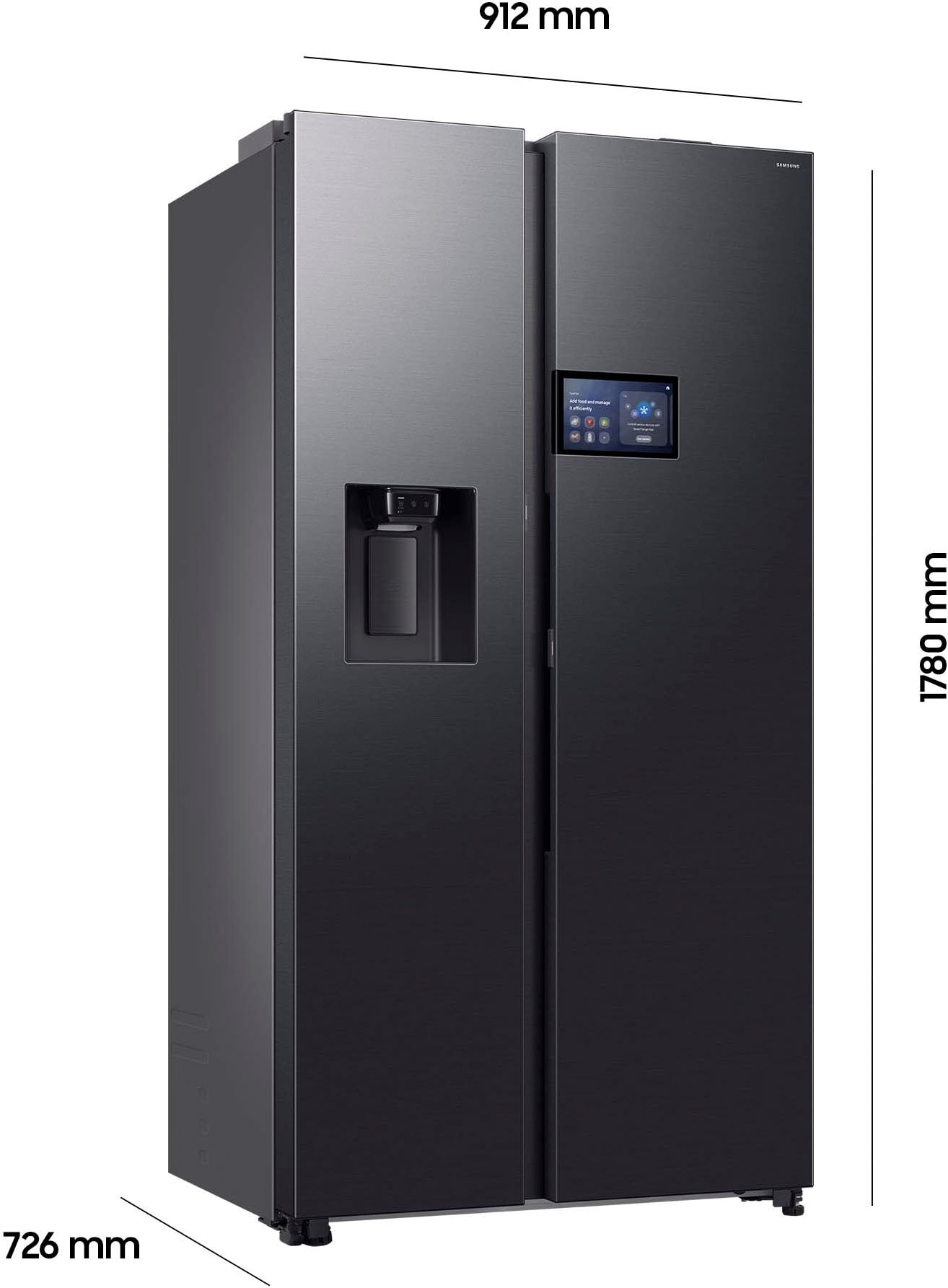 Samsung Side-by-Side RS94F »RS90F65EDF« 178,4 cm hoch 91,2 cm breit Separate Temperaturregelung für Kühl- und Gefrierbereich