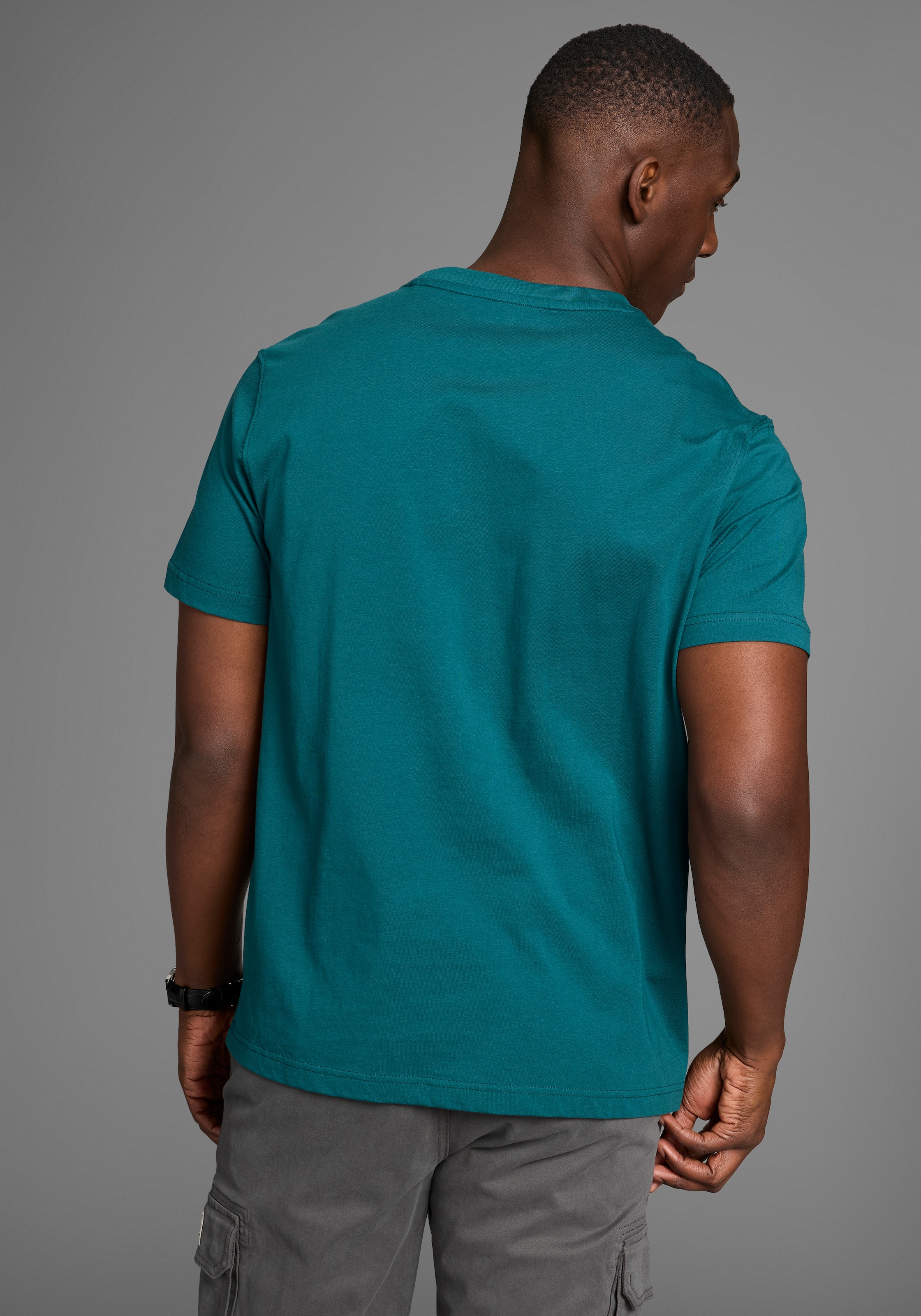 DELMAO T-Shirt, Kurzarm, bedruckt, Rundhals, aus Baumwolle