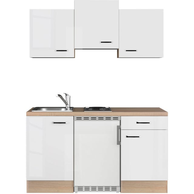 Flex-Well Küche »Florenz«, Breite 150,5 cm, mit Unterbau-Kühlschrank,  Kochfeld und Spüle bei OTTO