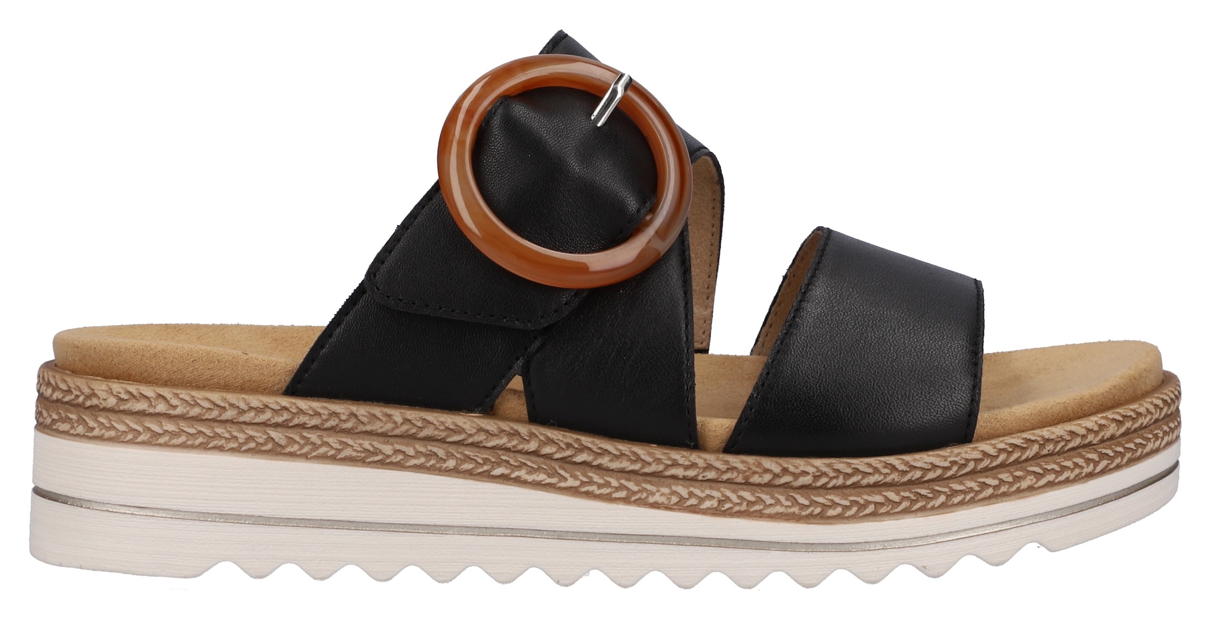Remonte Pantolette, Keilabsatz, Sommerschuh, Schlappen mit Zierschnalle