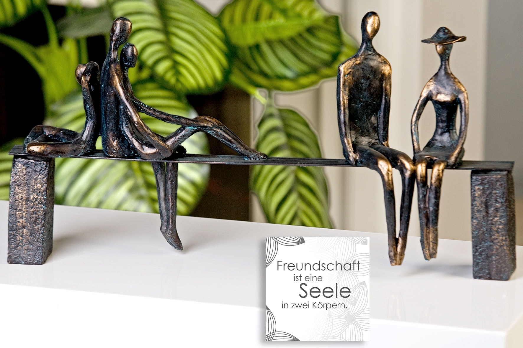 Casablanca »Skulptur cm, 23 mit Spruchanhänger, Höhe Wohnzimmer by Online im St.), Leisure«, (1 bestellen OTTO Dekoobjekt, Shop Dekofigur Gilde