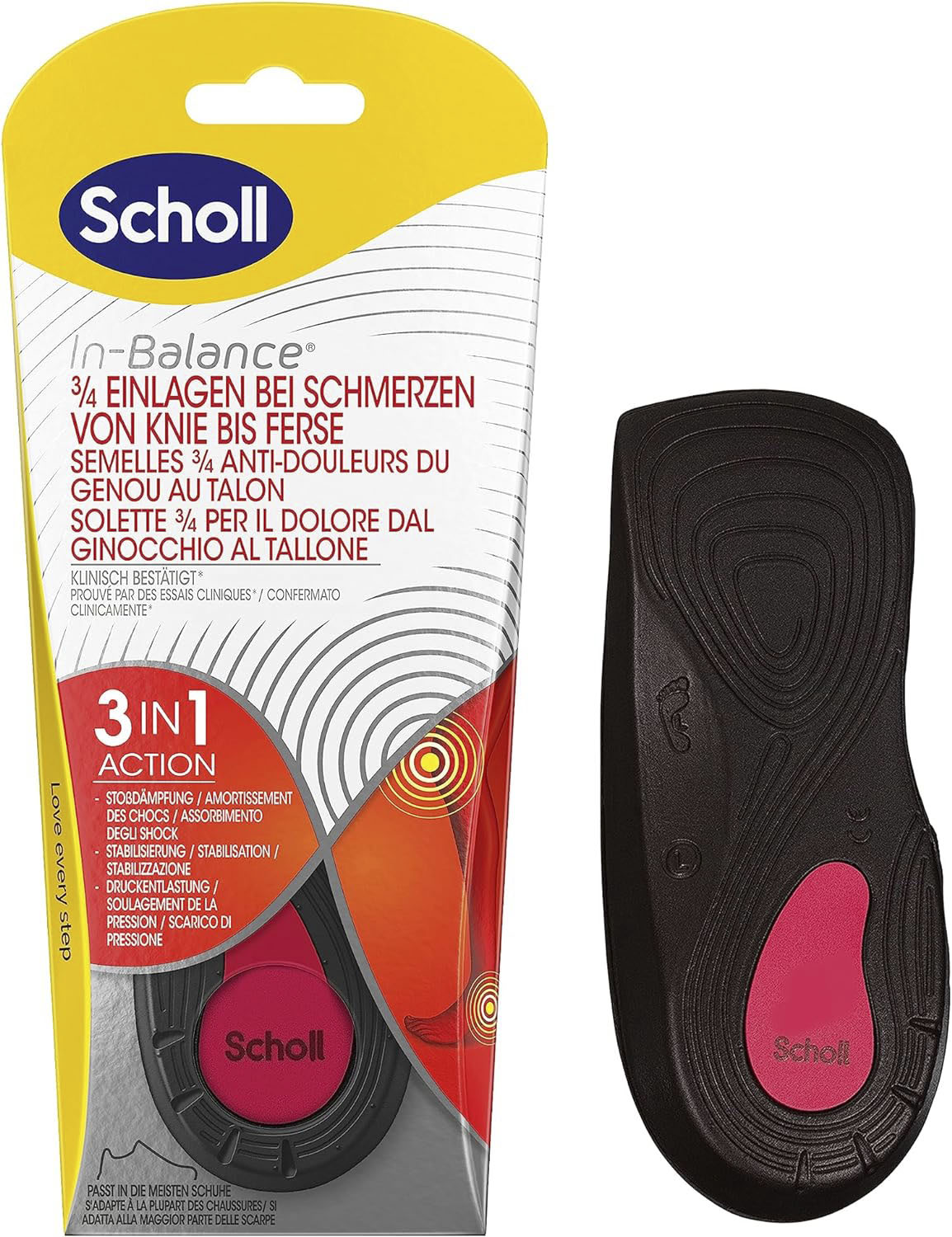 Einlegesohlen »In-Balance 3/4 bei Schmerzen Knie bis Ferse«, Sohlen bei Schmerzen von...