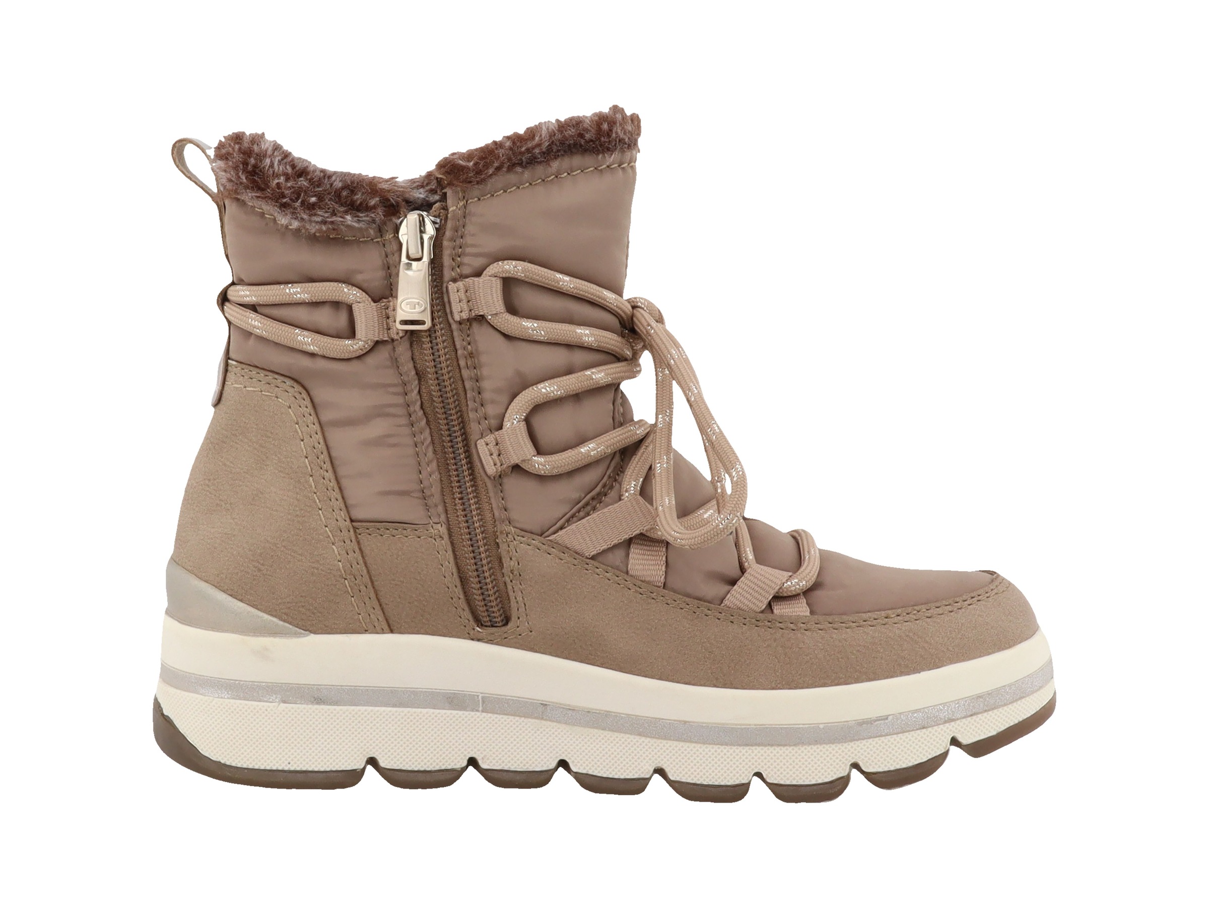 TOM TAILOR Winterboots  mit Fellimitat-Kragen