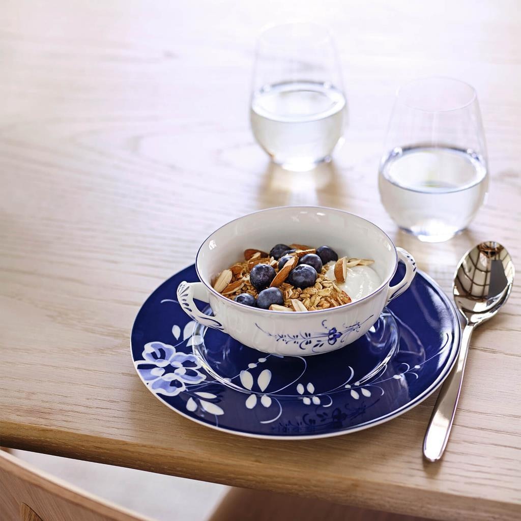 Villeroy & Boch Tasse »Suppentassen Vieux Luxembourg 260 ml 6er Set weiß-blau« Spülmaschinenfest, Mikrowellensicher