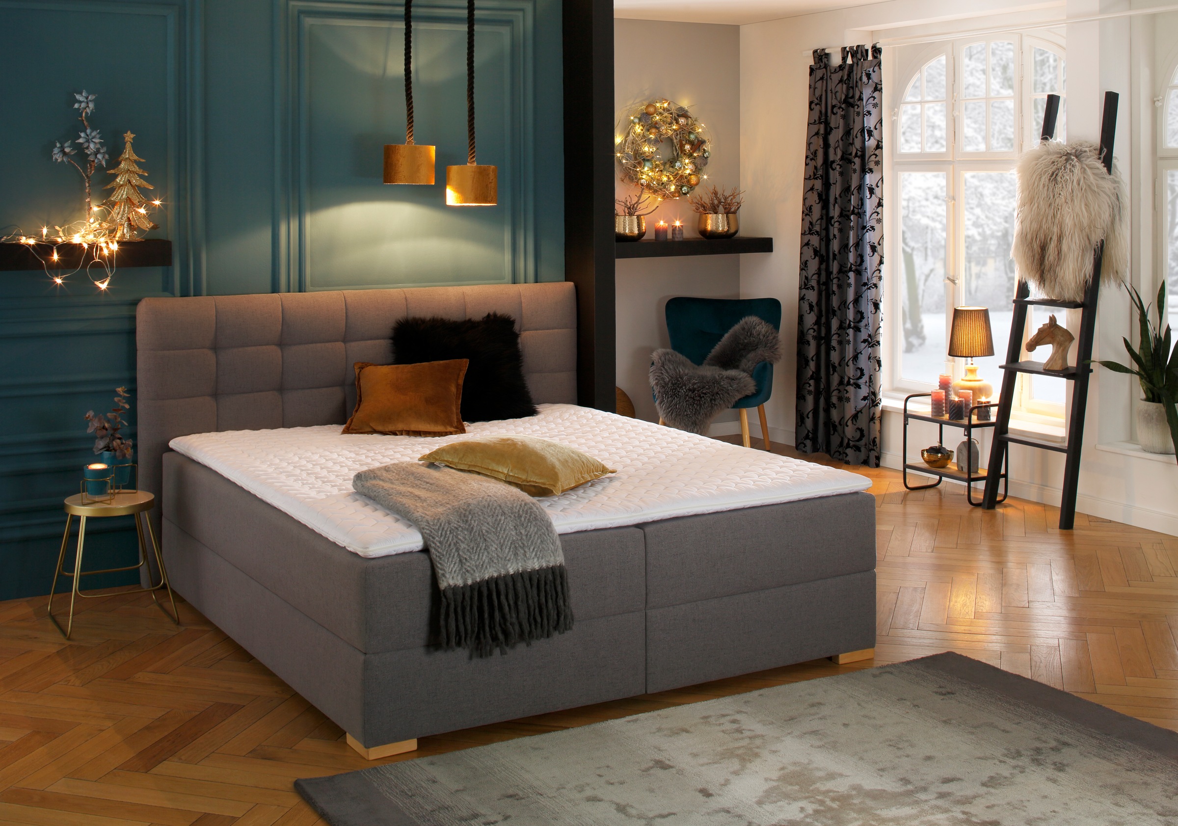 Home affaire Boxbett »Olivet«, in 4 Farben, 4 Breiten, 2 Matratzenarten, auch in Überlänge 220 cm