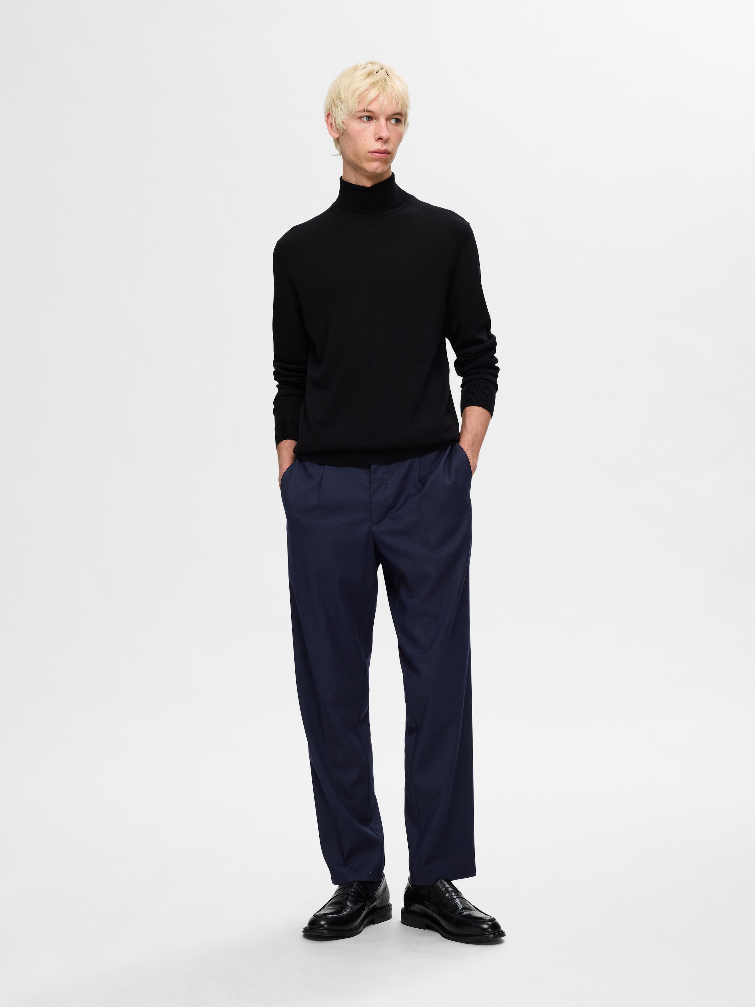 SELECTED Chinohose »SLH190-REG TAPERED LEROY PLEAT PANT NOOS«