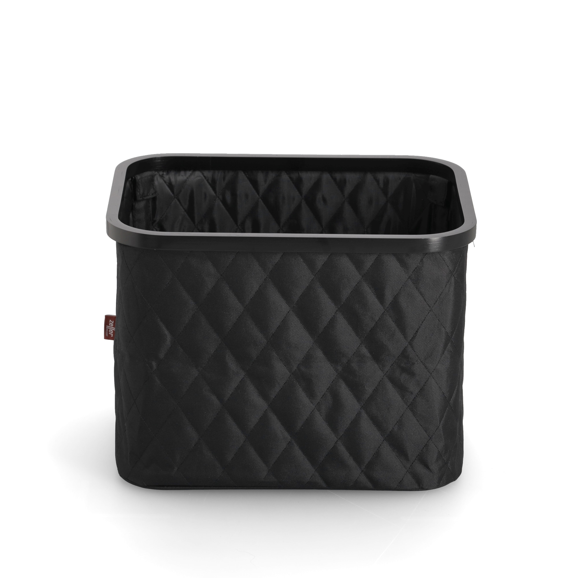 Zeller Present Aufbewahrungskorb »Aufbewahrungskorb, Polyester/Bambus« schwarz, ca. 40,5x33x30 cm
