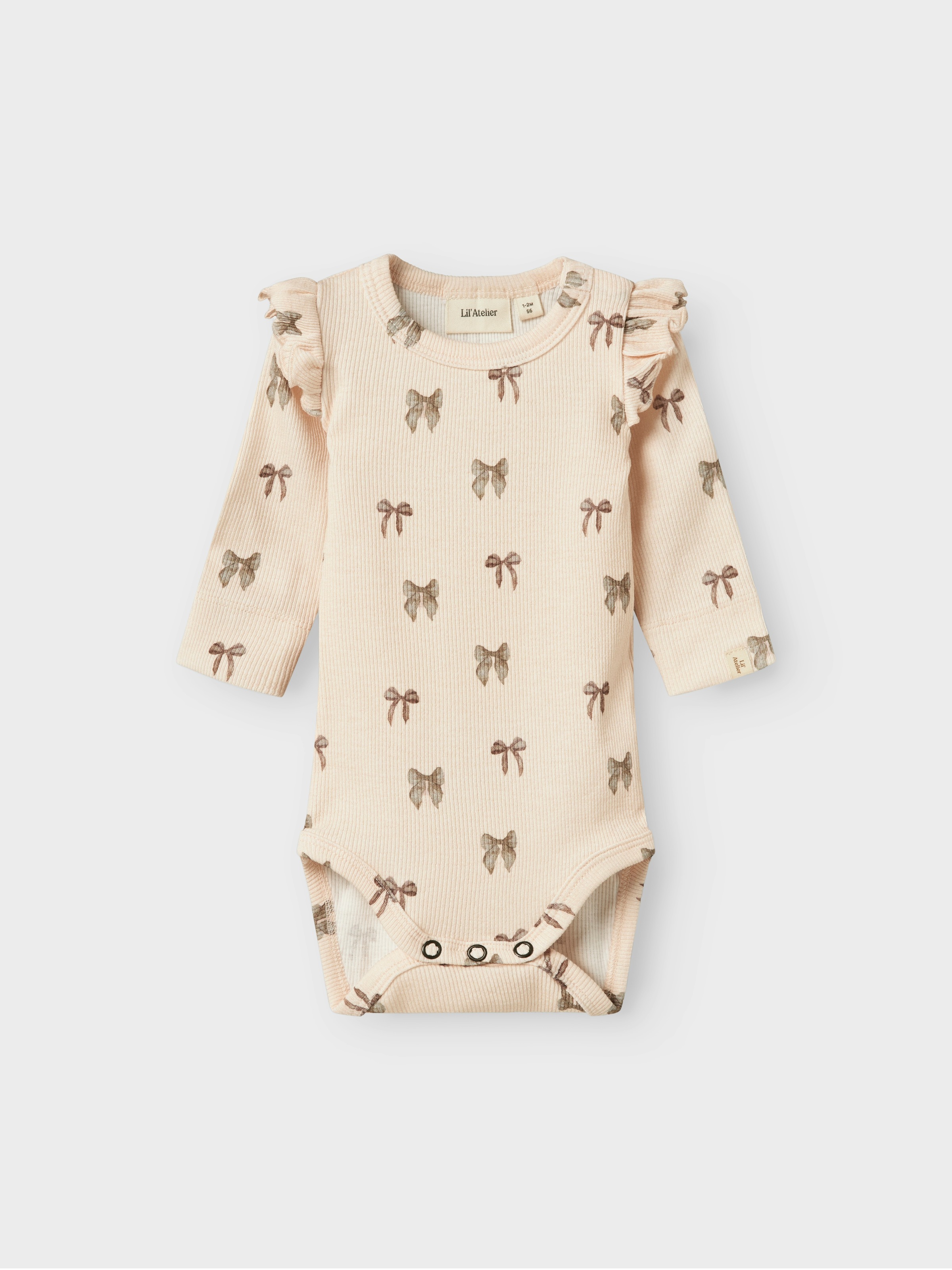 Lil' Atelier Langarmbody »NBFGAVO EKO LS SLIM BODY LIL NOOS« mit Rüschen, weiche Jerseyqualität