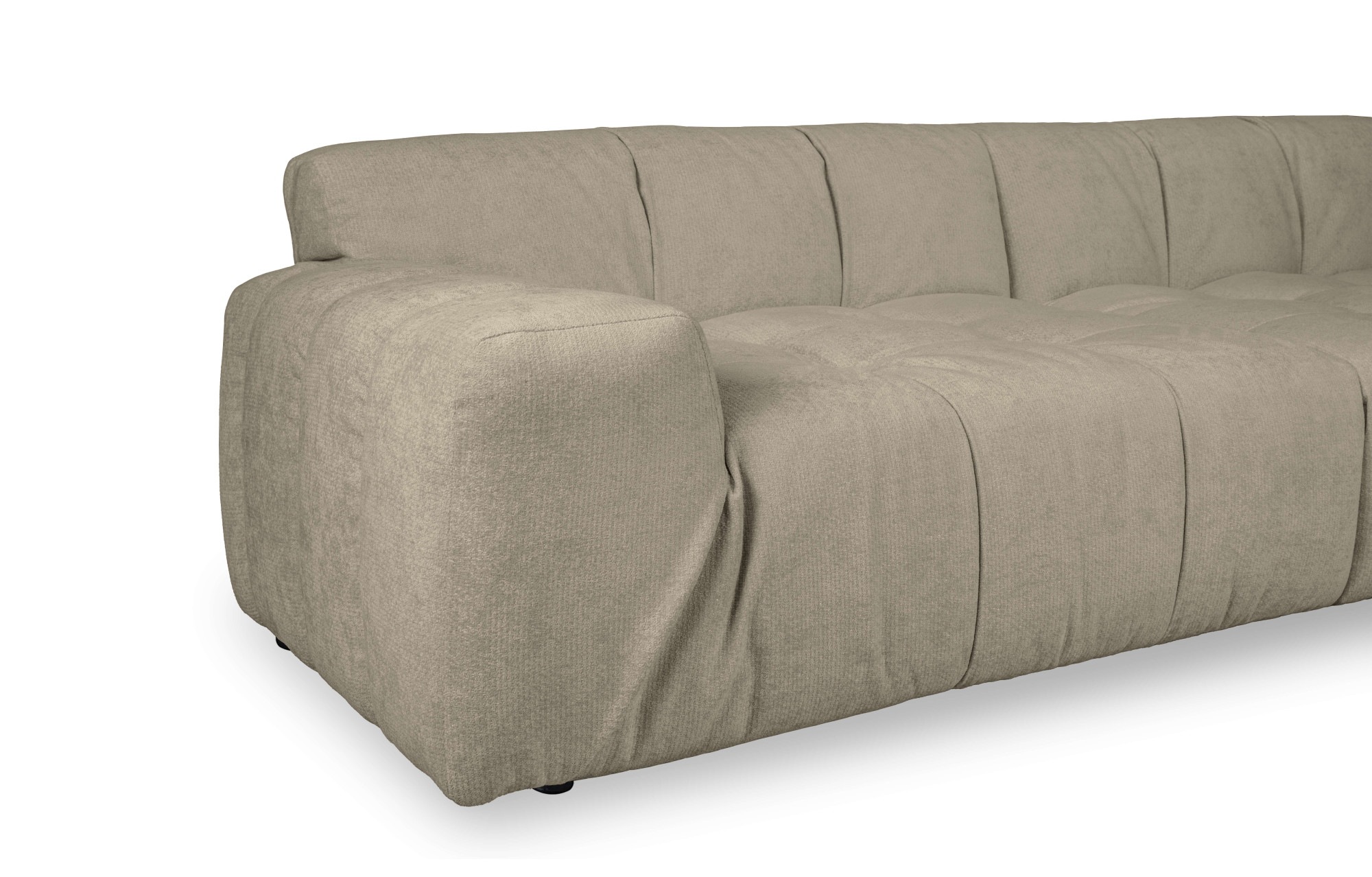 INOSIGN 3-Sitzer »Calmara, Breite 286 cm, weicher Lounge-Sitzkomfort«, bodentief, Samt oder Chenille, mit Knopfsteppung