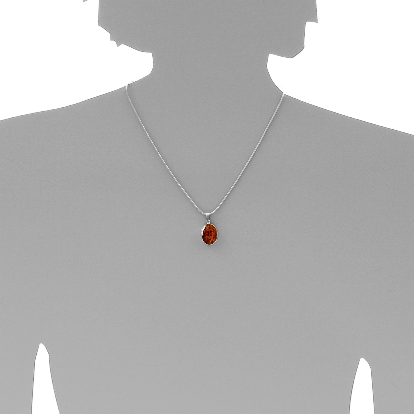 OSTSEE-SCHMUCK Kette mit Anhänger »- Melanie - Silber 925/000 - Bernstein«