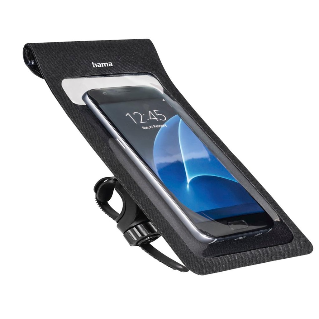 Hama Smartphone-Halterung »Smartphone-Tasche Slim als Lenkertasche fürs Fahrrad wasserabweisend«