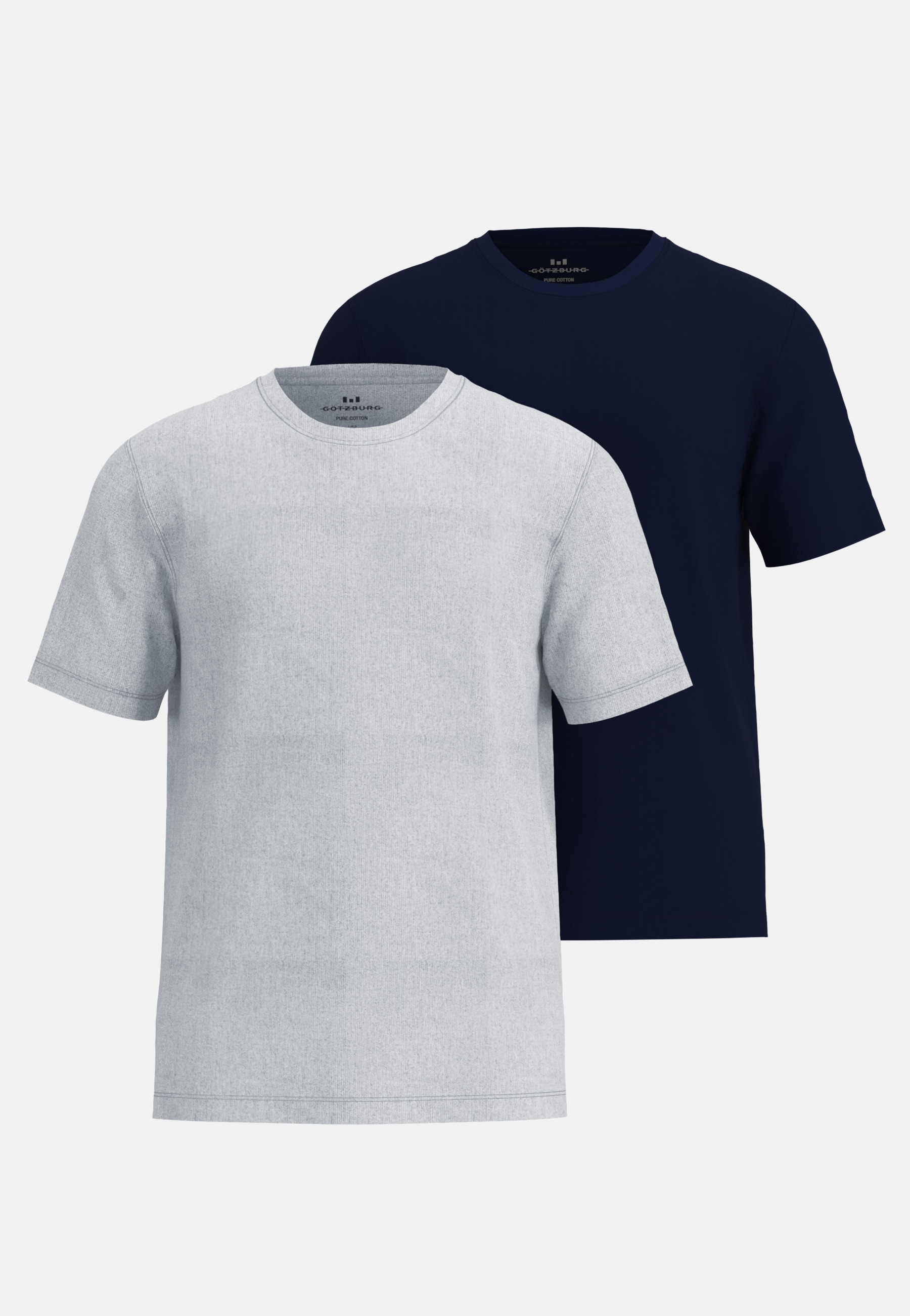 GÖTZBURG T-Shirt »California« 2er Pack,  Kurzarm, Rundhalsausschnitt, basic, bequem, Baumwolle