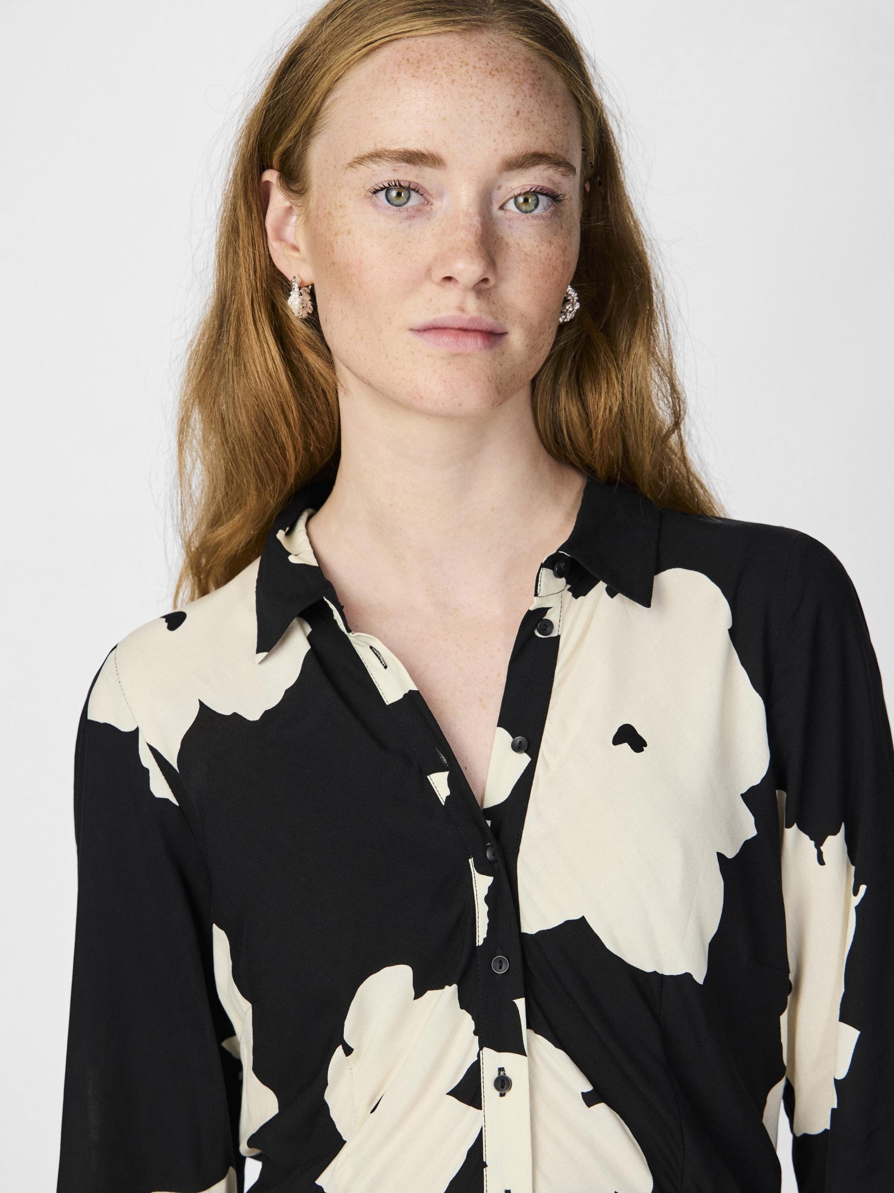 Y.A.S Hemdblusenkleid »YASSAVANNA LONG SHIRT DRESS«, mit 3/4 Ärmel