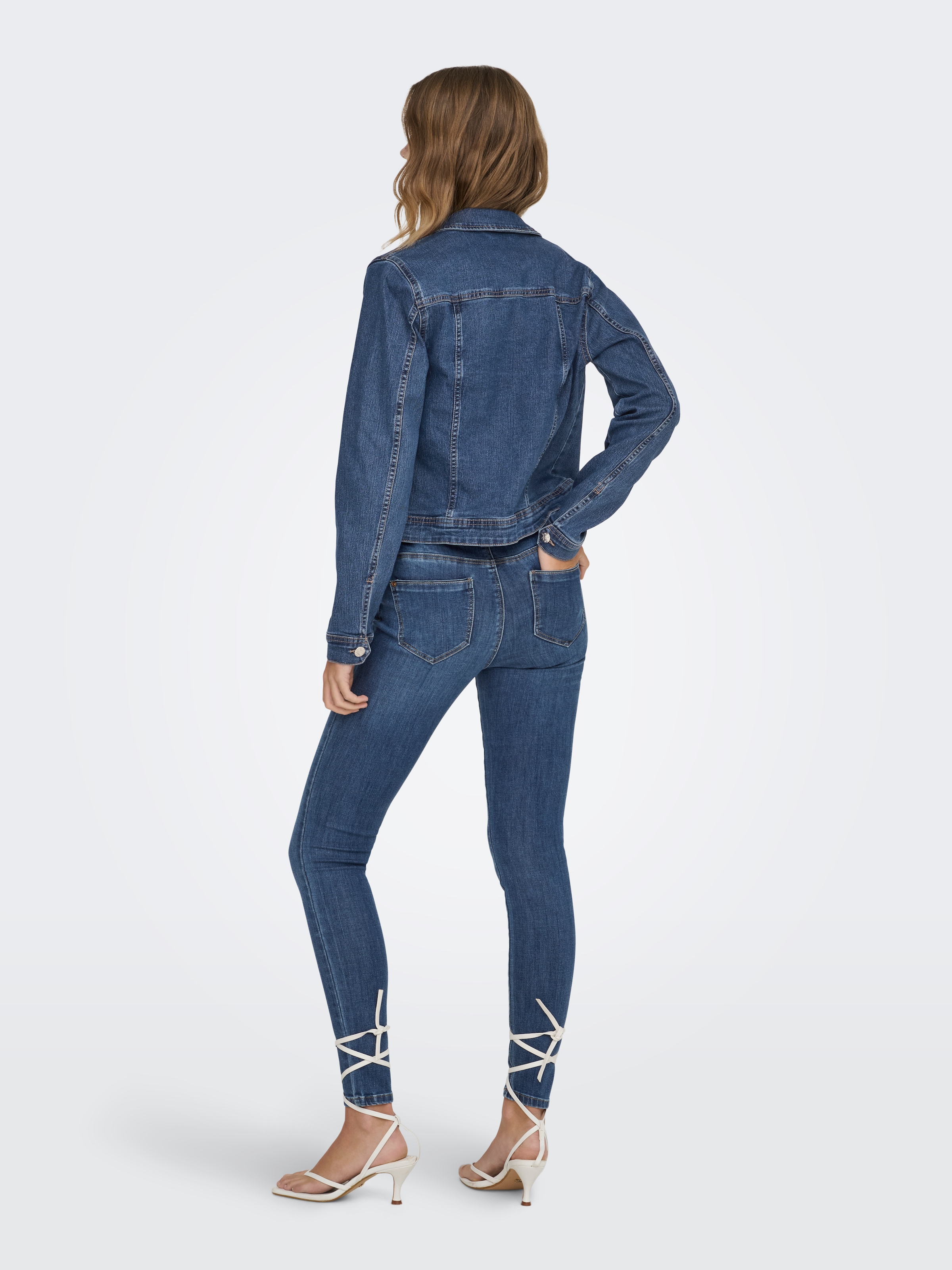ONLY Skinny-fit-Jeans »ONLWAUW – Skinny-Jeans mit Destroyed-Effekt und Stretch«, skinny fit, modisch, Denim, Baumwollmischung
