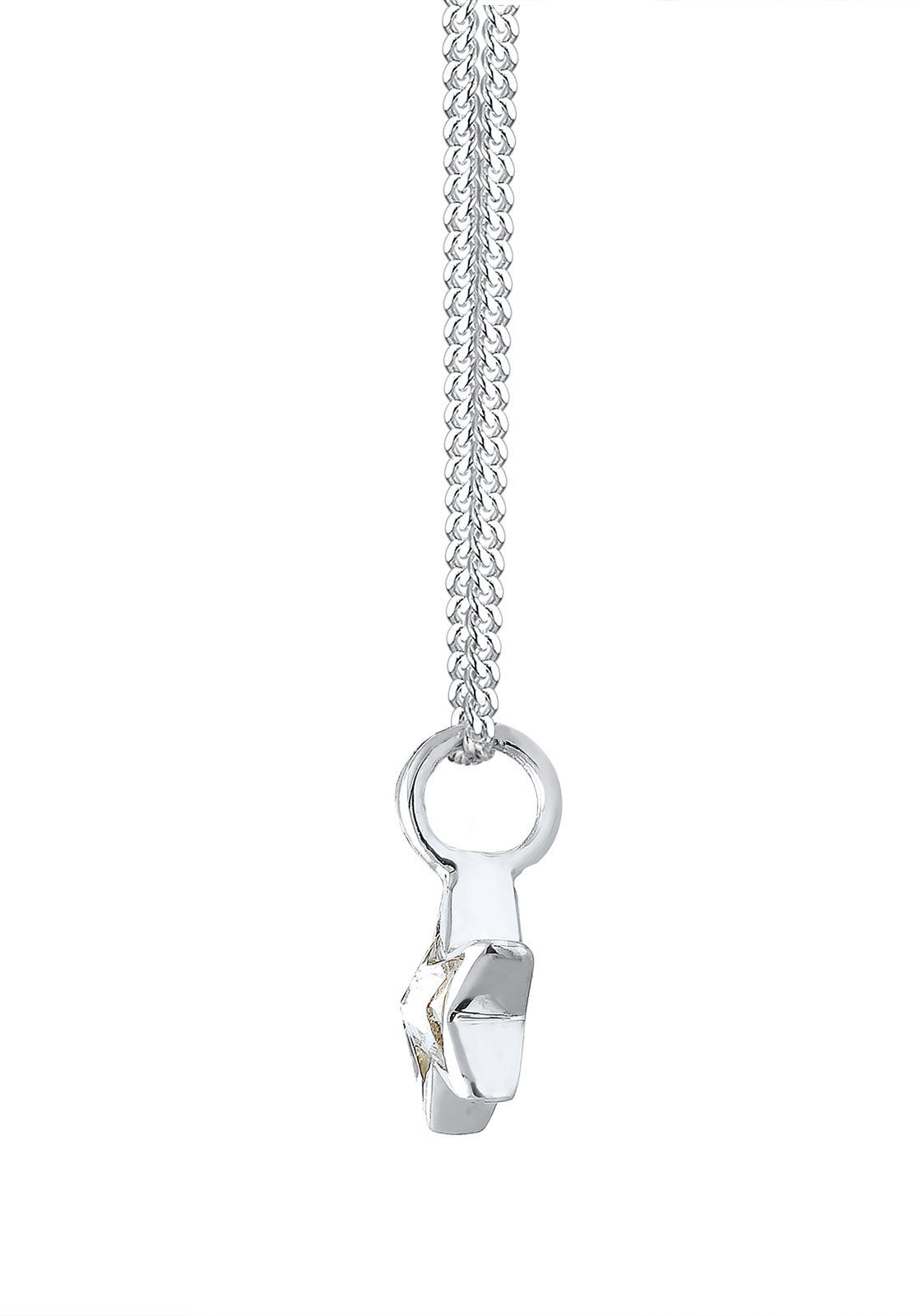 Elli Silberkette »Halskette Stern Astro Glas Kristalle Weiß 925 Sterling Silber«