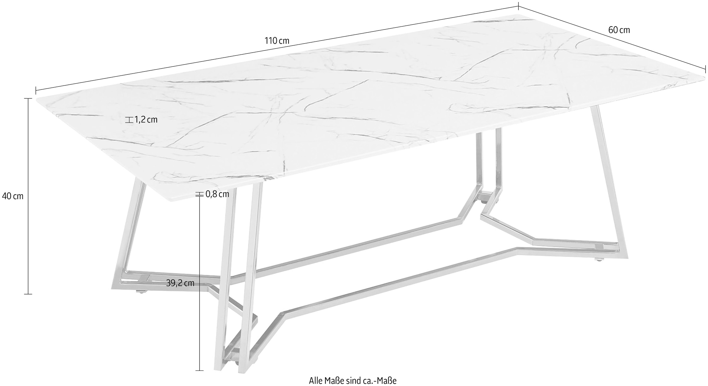 SalesFever Couchtisch, Tischplatte im Marmor-Design kaufen online