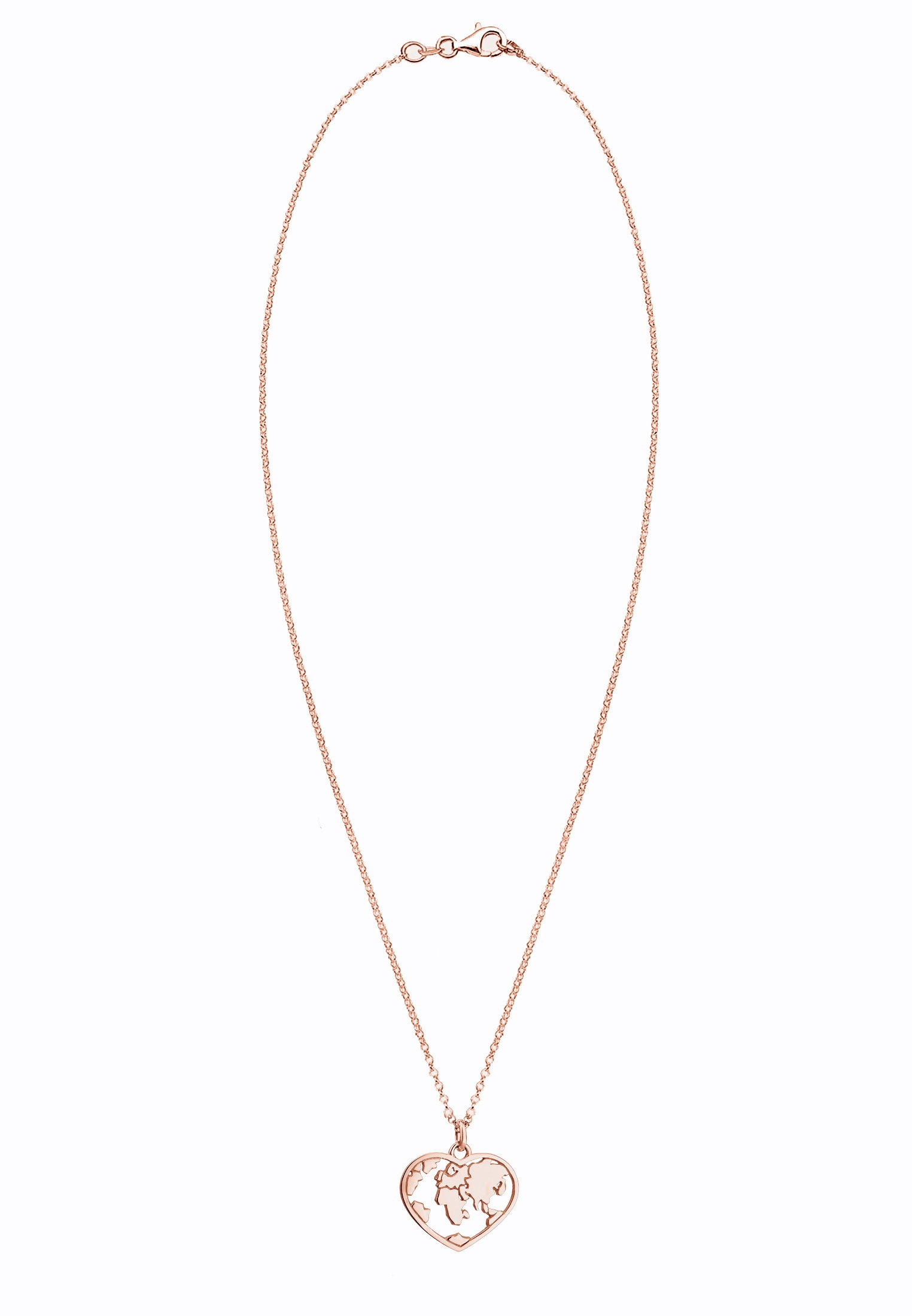 Elli Lange Kette »Halskette Herz Weltkugel Globus Erbskette Trend 925 Silber«