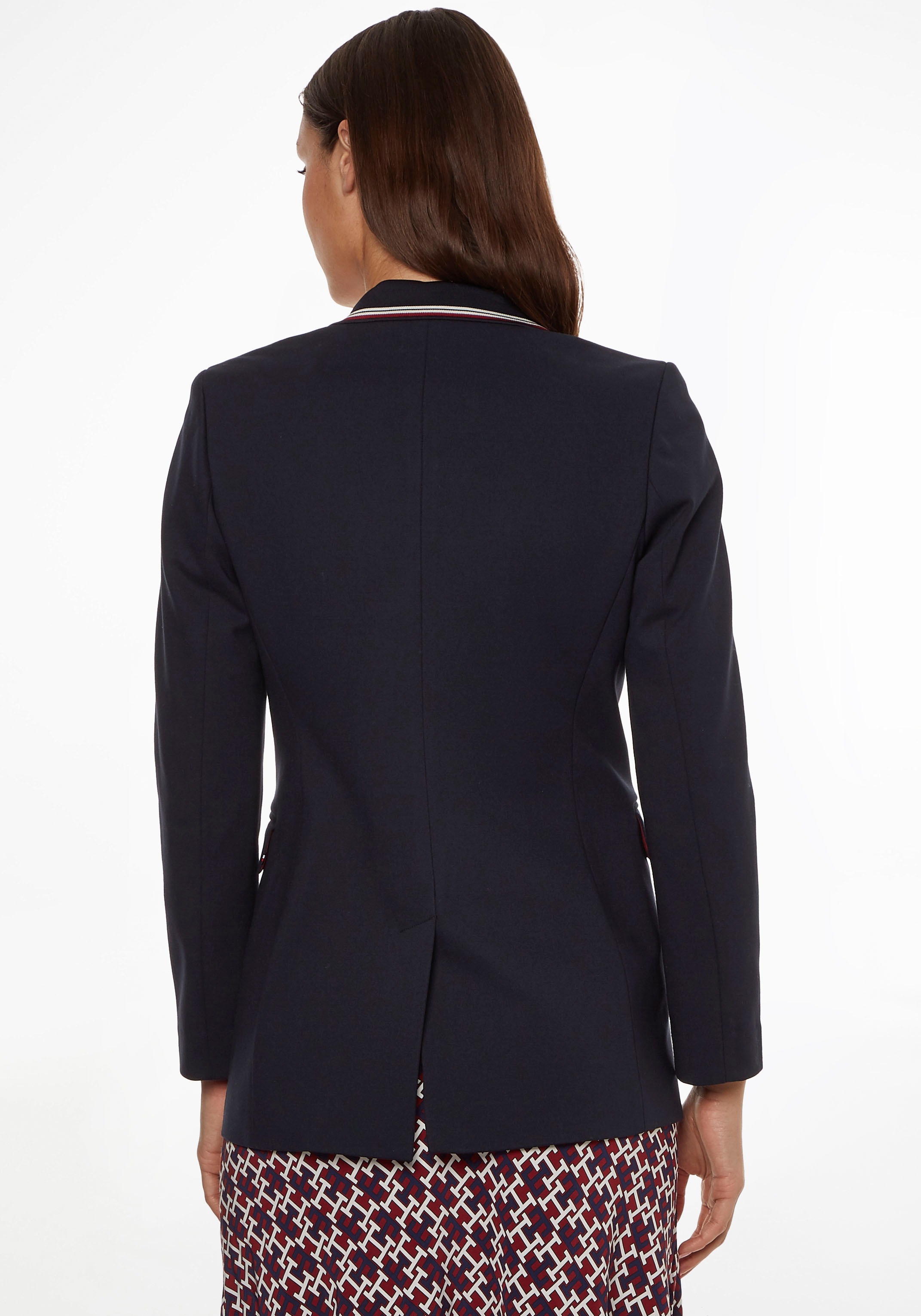 Tommy Hilfiger Jackenblazer »PUNTO MILANO SB SLIM BLAZER«, mit Tommy Hilfiger Streifen oben am Kragen