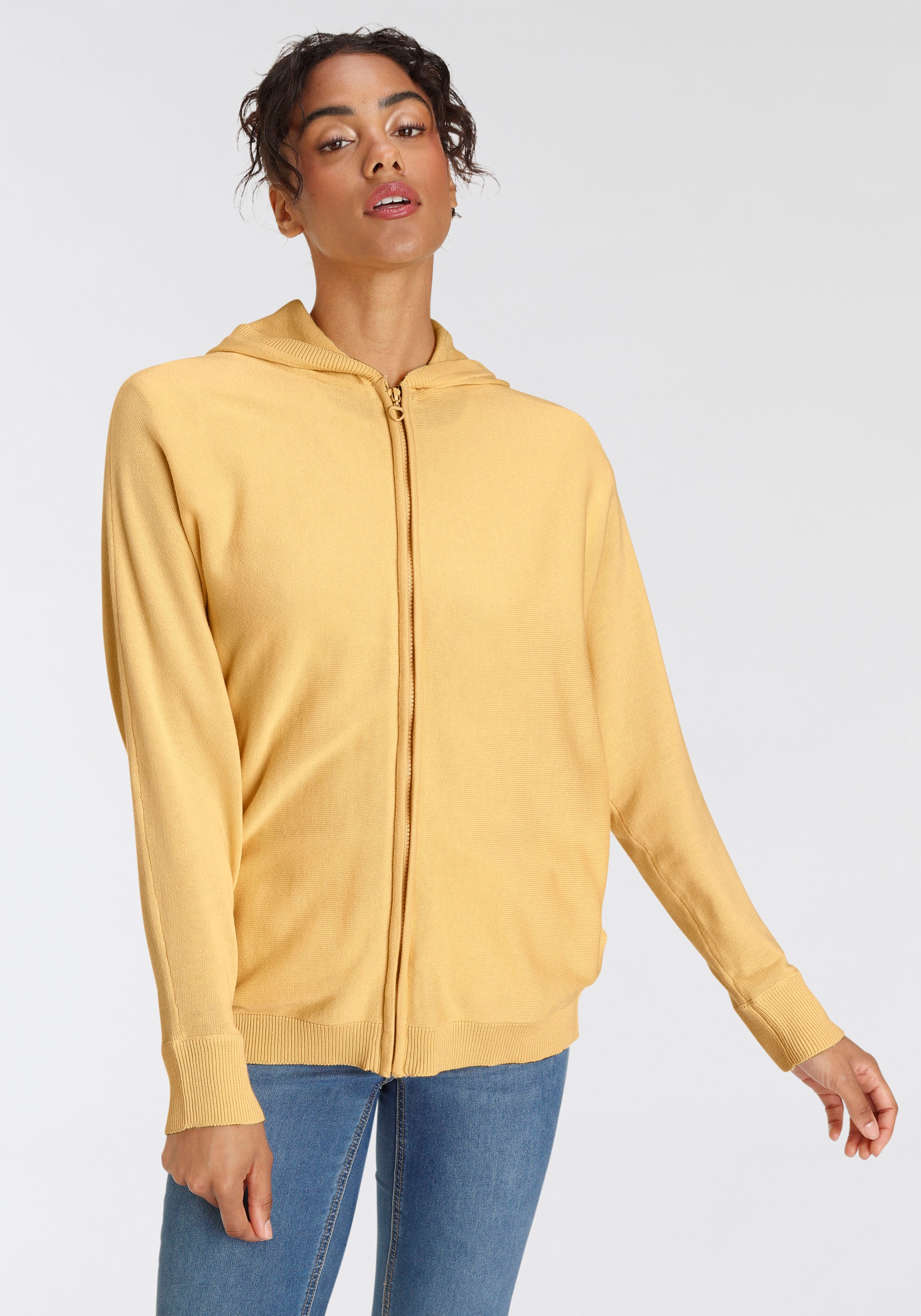 Boysen's Kapuzenstrickjacke, Fledermausärmel  NEUE KOLLEKTION kaufen