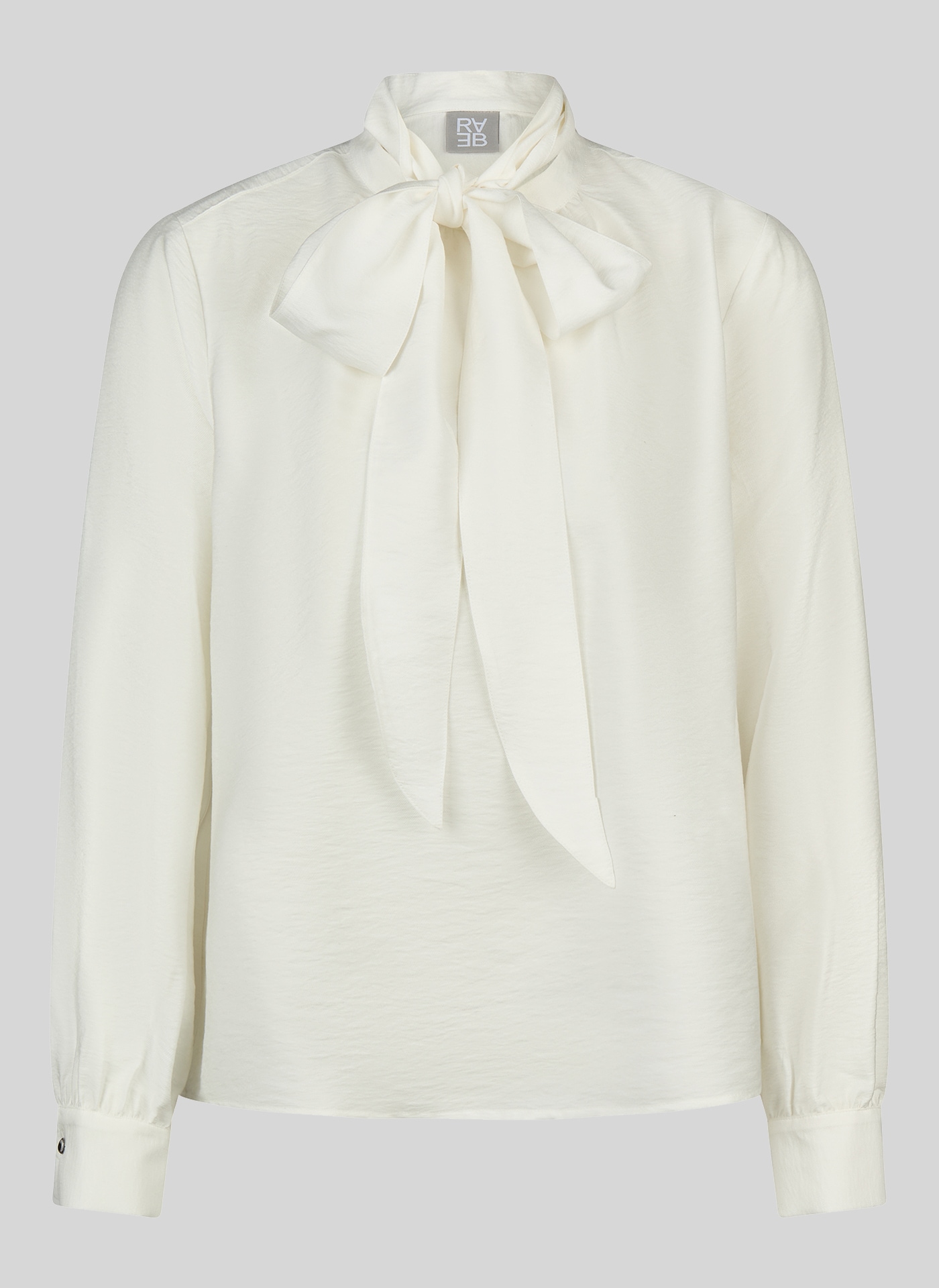 Rabe Langarmbluse Viskose-Bluse mit großer Schleife