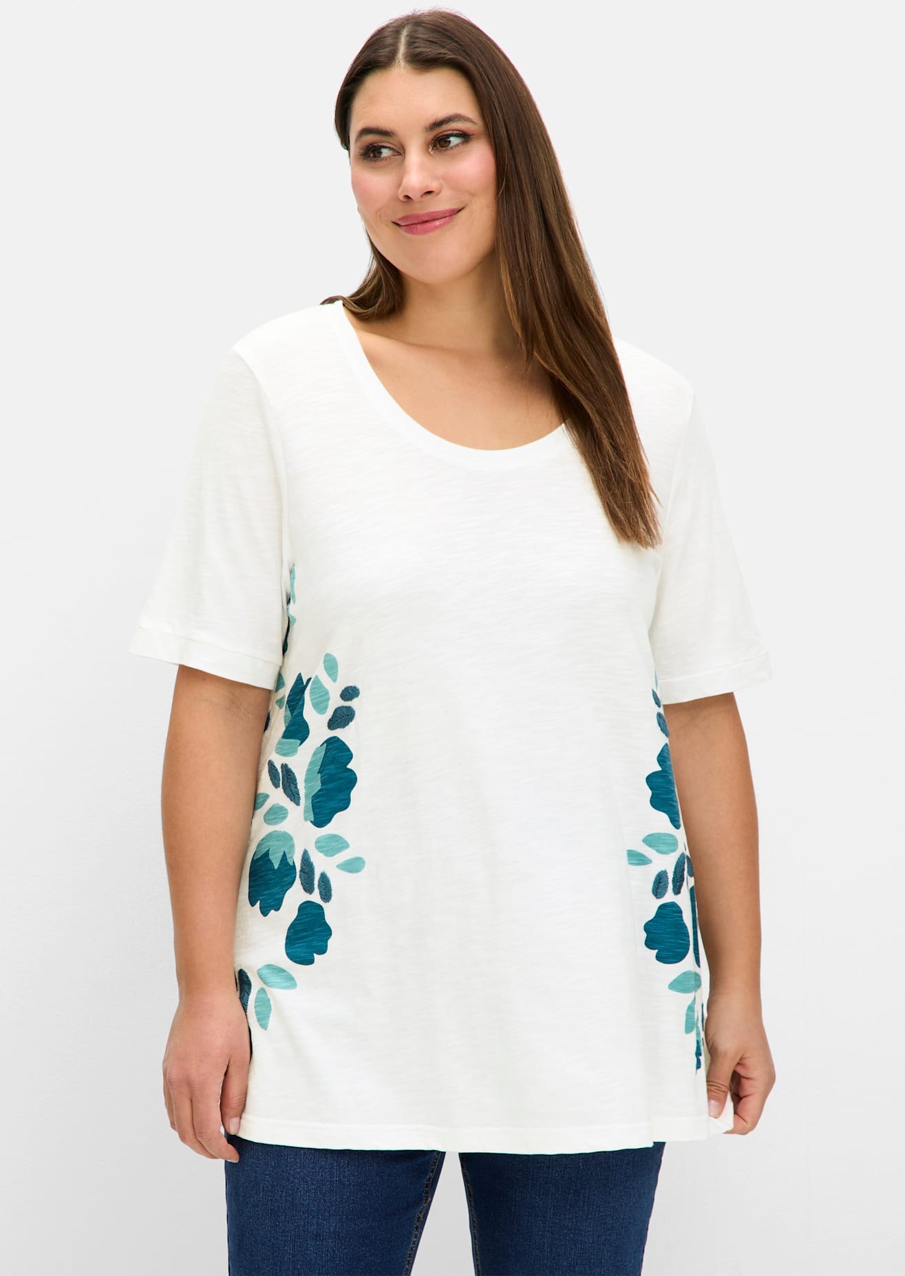 Sheego T-Shirt »T-Shirt«, (1 tlg.)