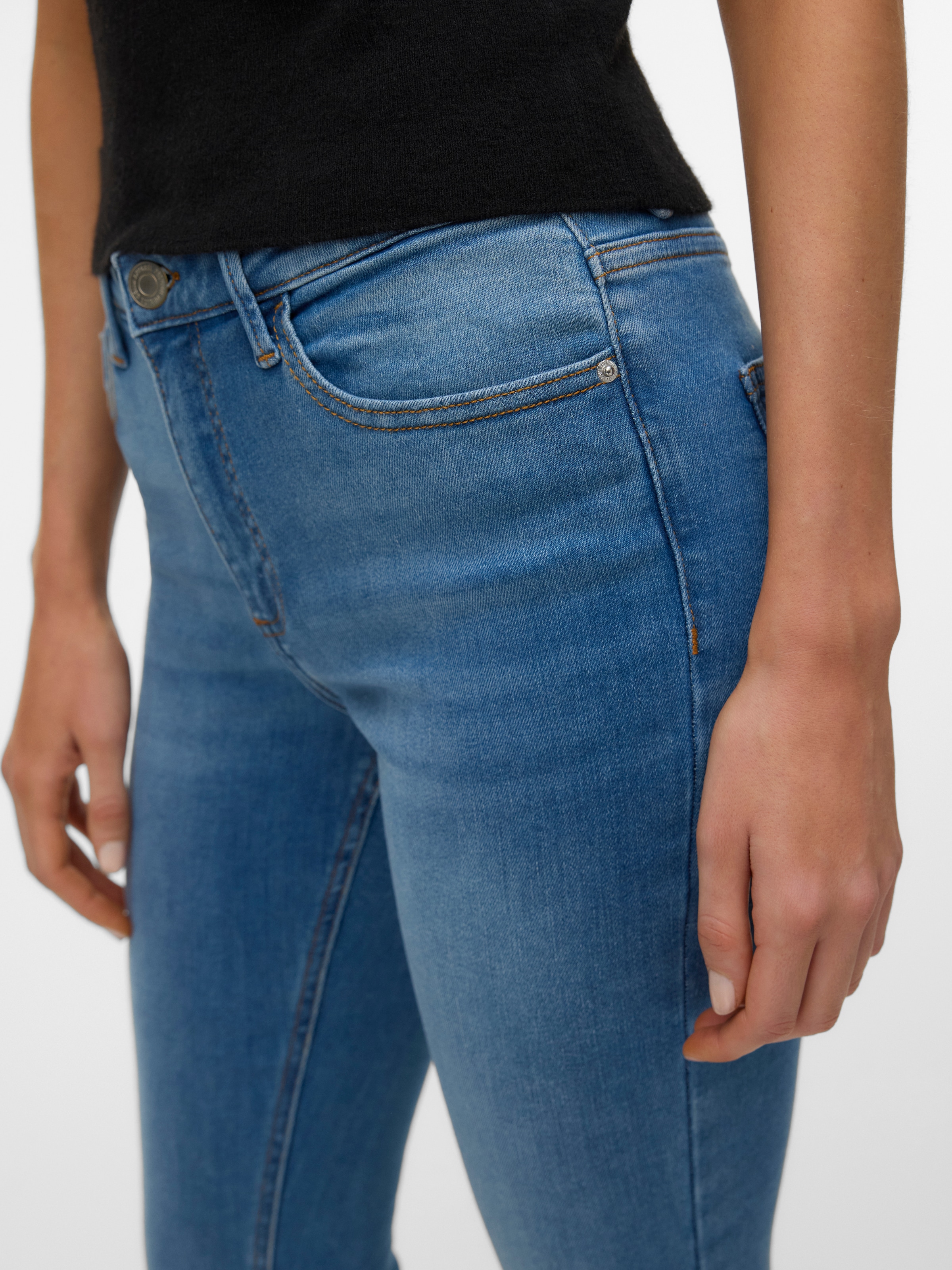 Vero Moda Skinny-fit-Jeans »VMPOLLY MR SKINNY JEANS RA3049 NOOS« Baumwollmischung, skinny fit
