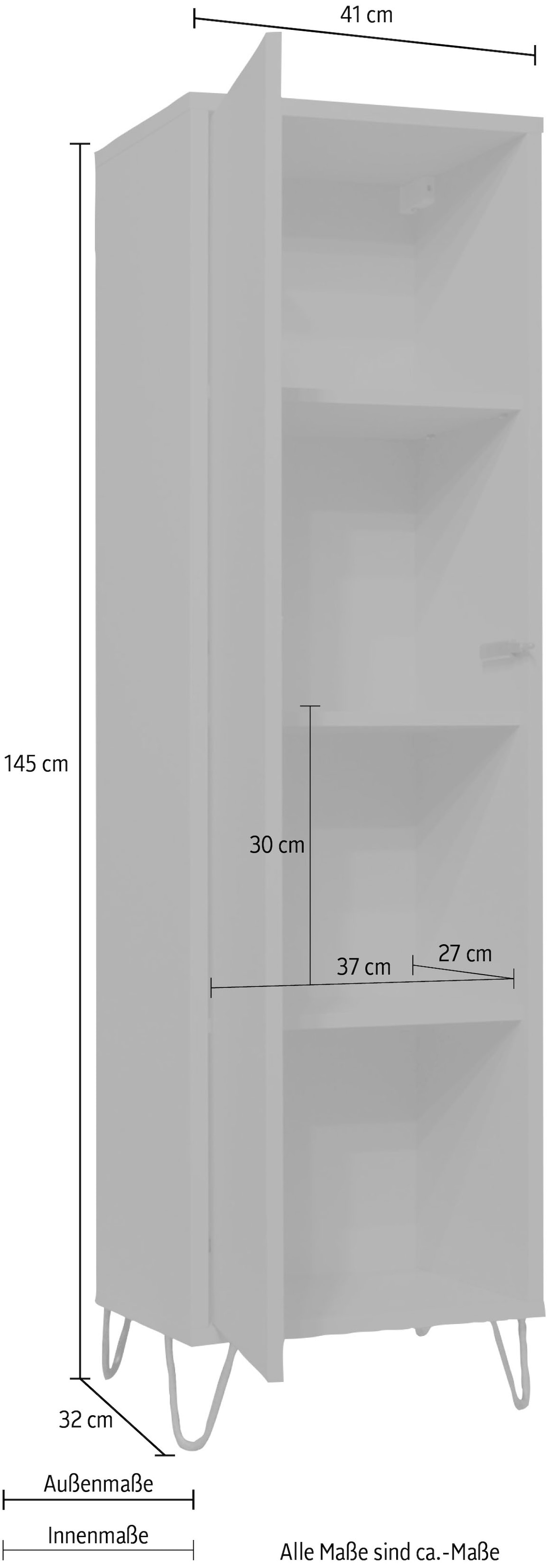 Mäusbacher Mehrzweckschrank »Bonnie«, Breite 41 cm mit Drahtgestell