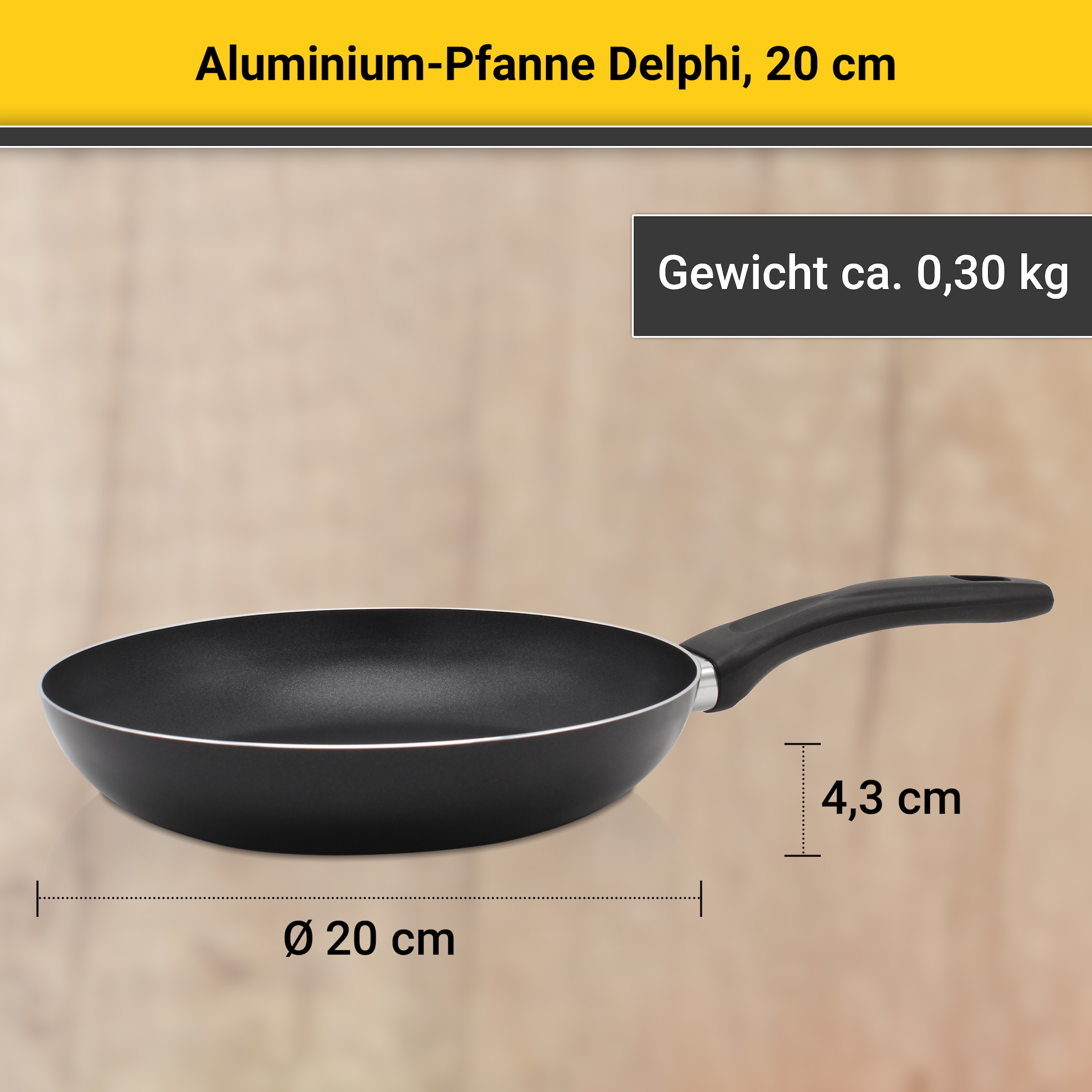 Krüger Bratpfanne »Delphi«, Aluminium, (1 tlg.), Induktion