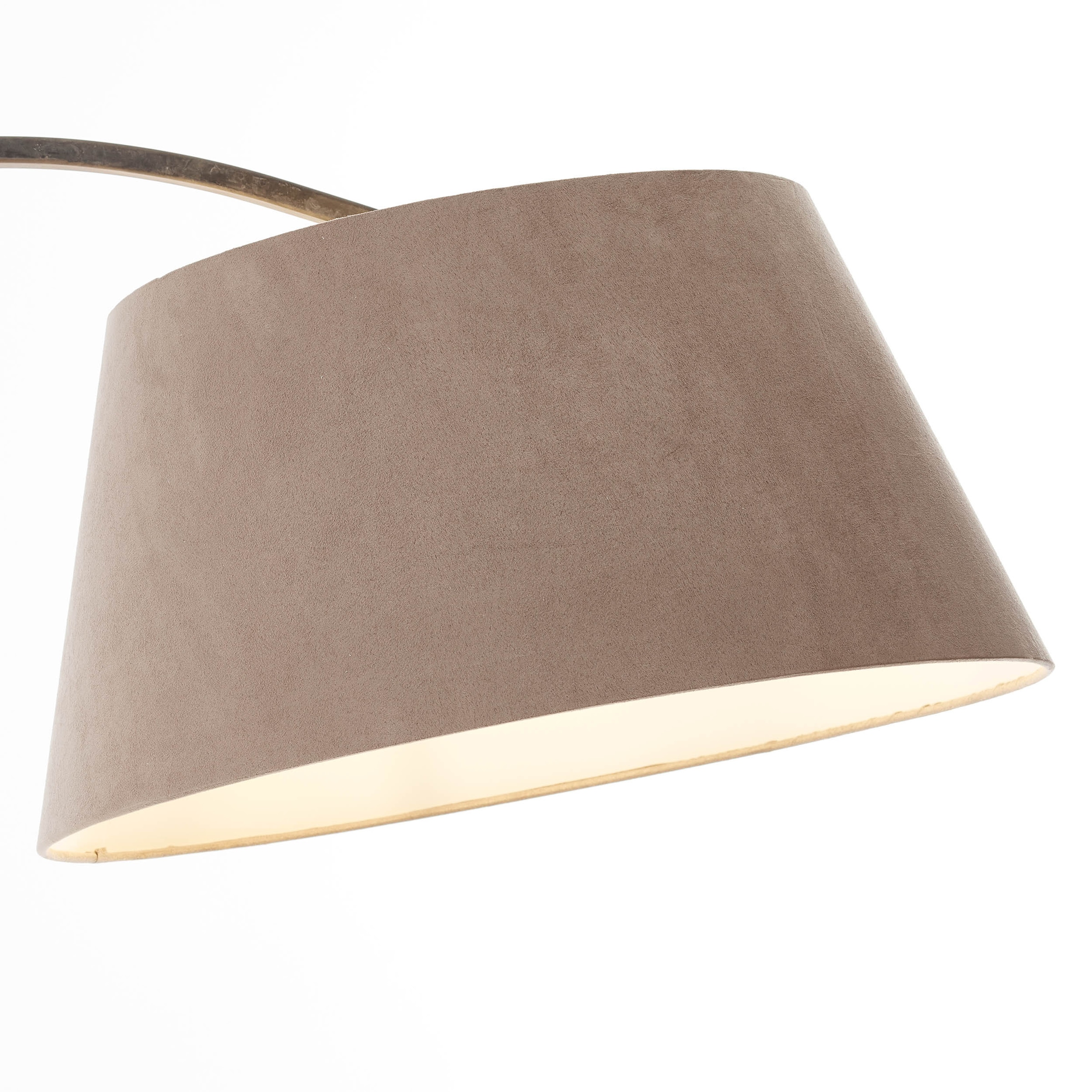 Brilliant Bogenlampe »Brok«, 1 flammig-flammig, 196 cm Höhe, 121 cm Ausl., E27, schwenkbar, Beton/Metall/Textil, taupe