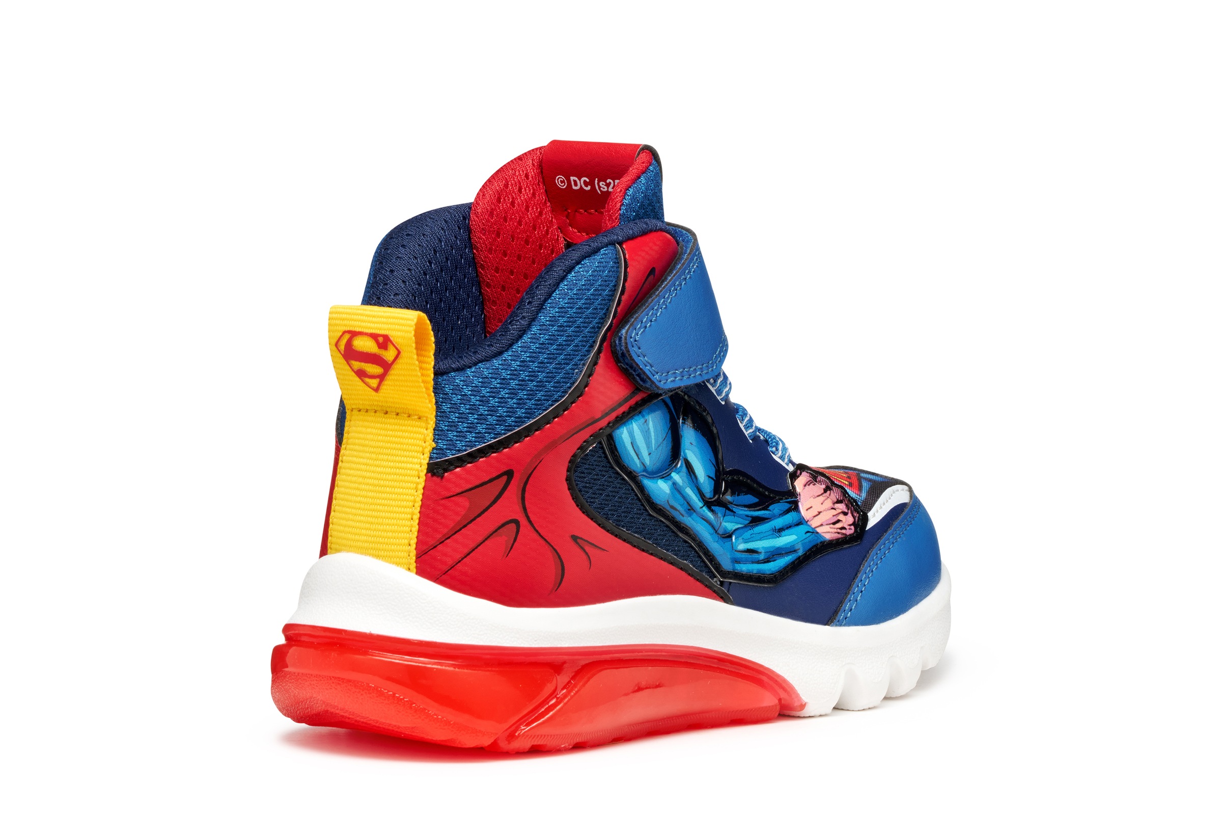 Geox Sneaker »J CIBERDRON BOY Superman Blinkschuh«  Schnürboots, Blinkschuh mit cooler Blinkfunktion