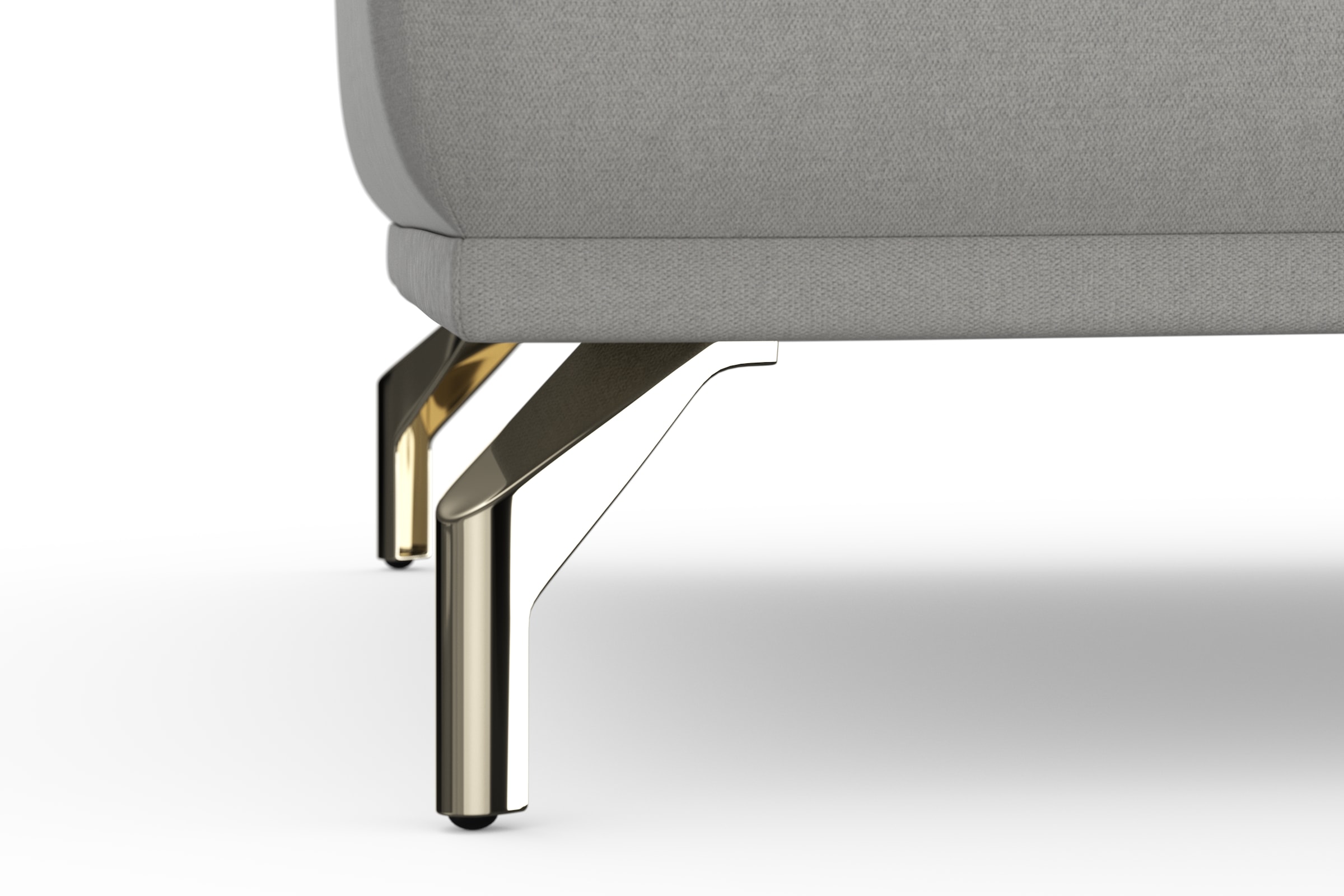 sit&more Hocker »Bailando«, mit Federkern und satinierten Nickelfüßen