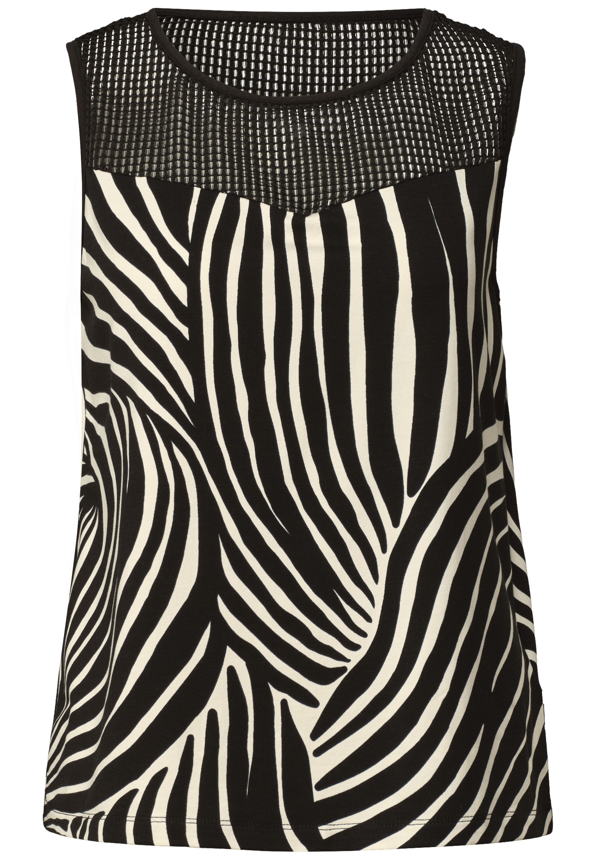 STREET ONE Mesh-Top mit Mesheinsatz, atmungsaktiv, elastisch, pflegeleicht