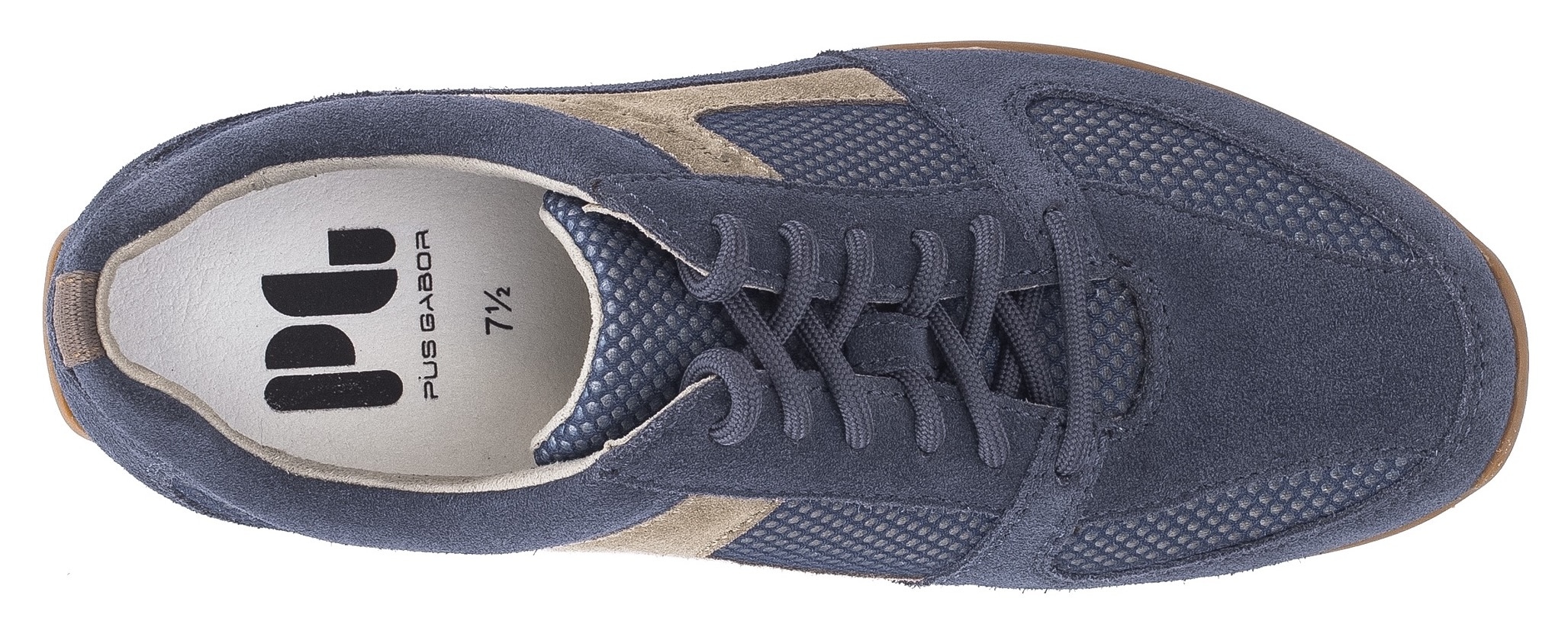 Pius Gabor Sneaker  , Freizeitschuh, Halbschuh, Schnürschuh mit Kontrastbesatz, G-Weite