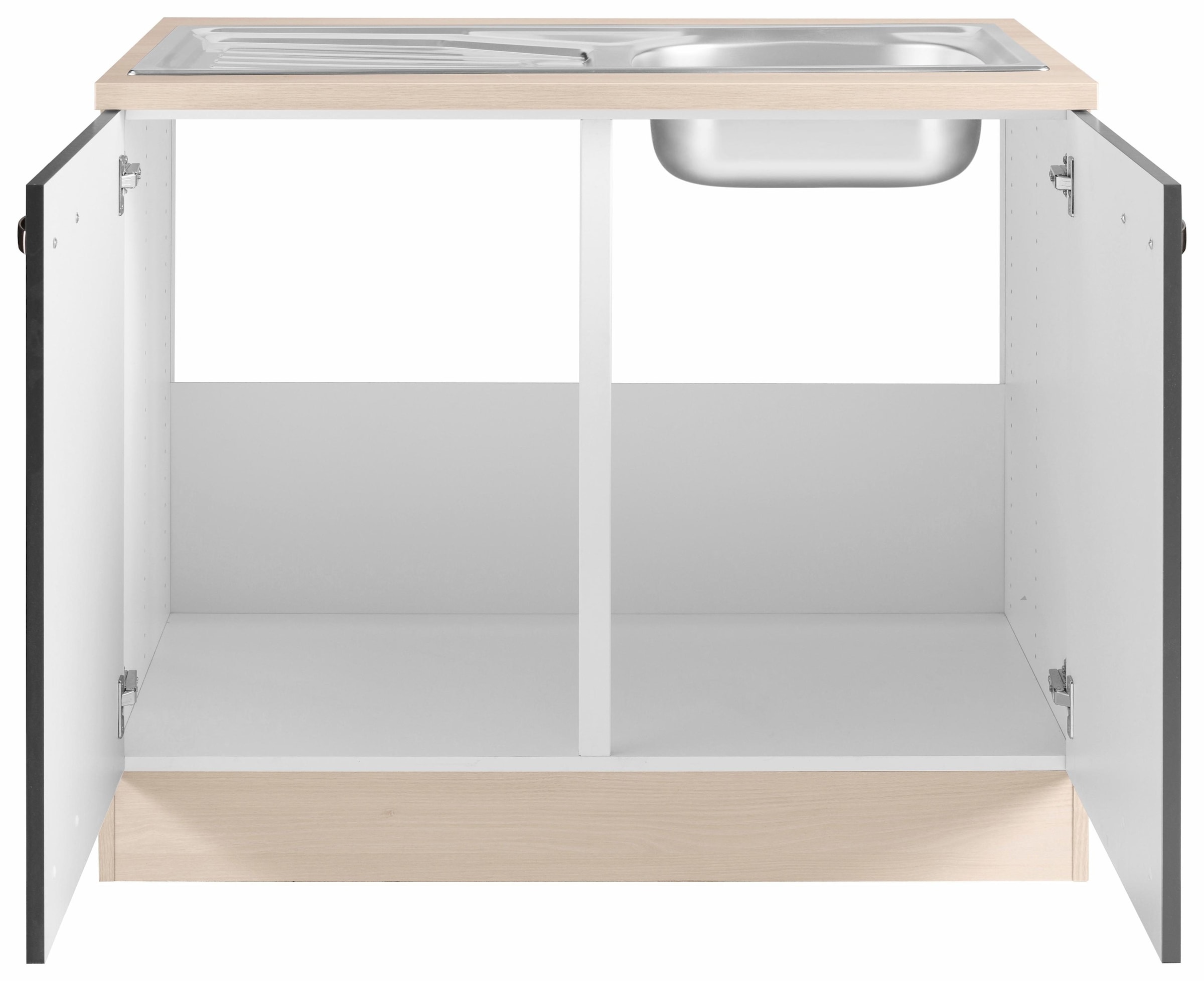 OPTIFIT Spülenschrank »Faro« , mit Metallgriffen, Breite 100 cm