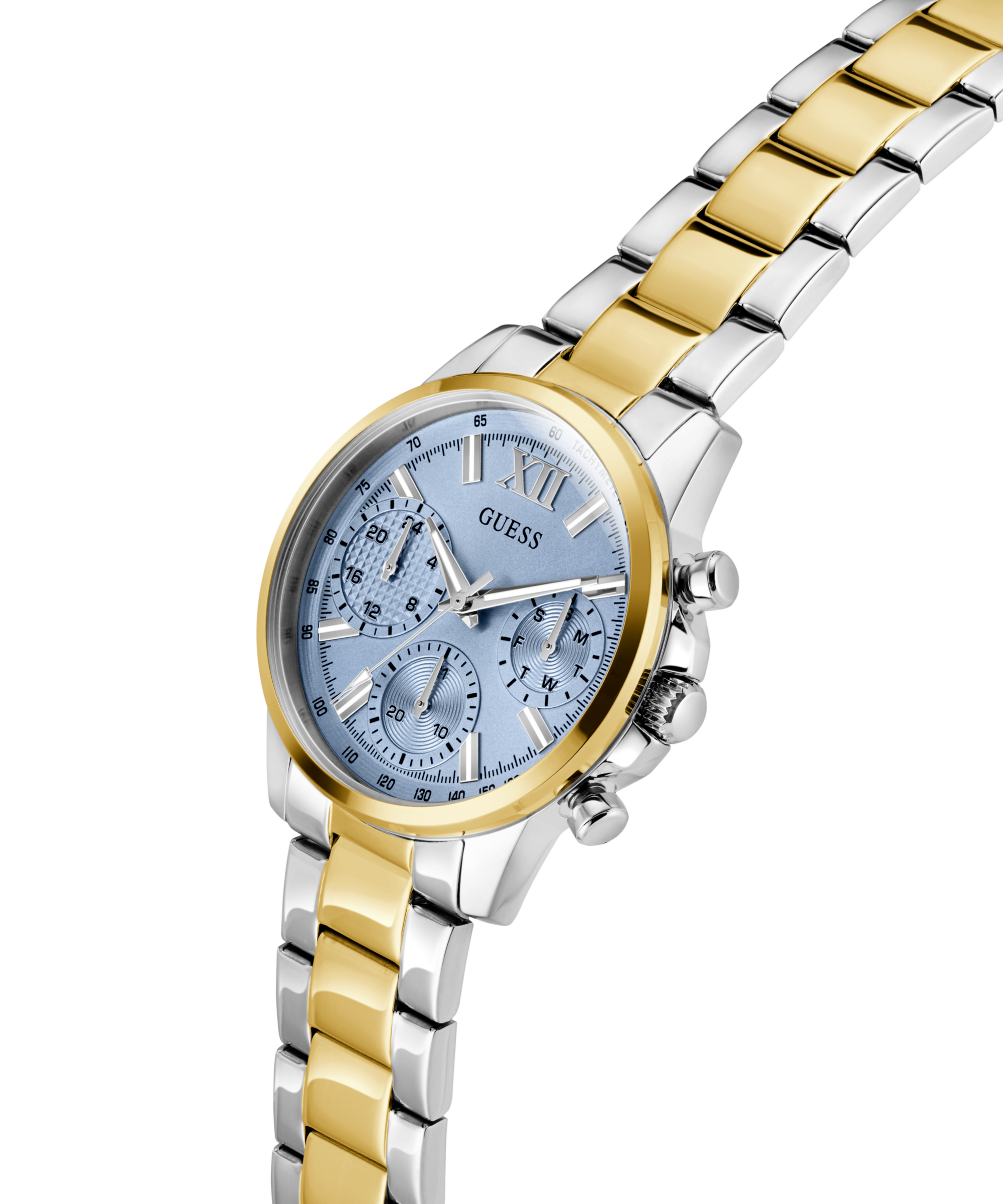 Guess Multifunktionsuhr »BAILEY« Quarzuhr, Armbanduhr, Damenuhr, Edelstahlarmband, Datum