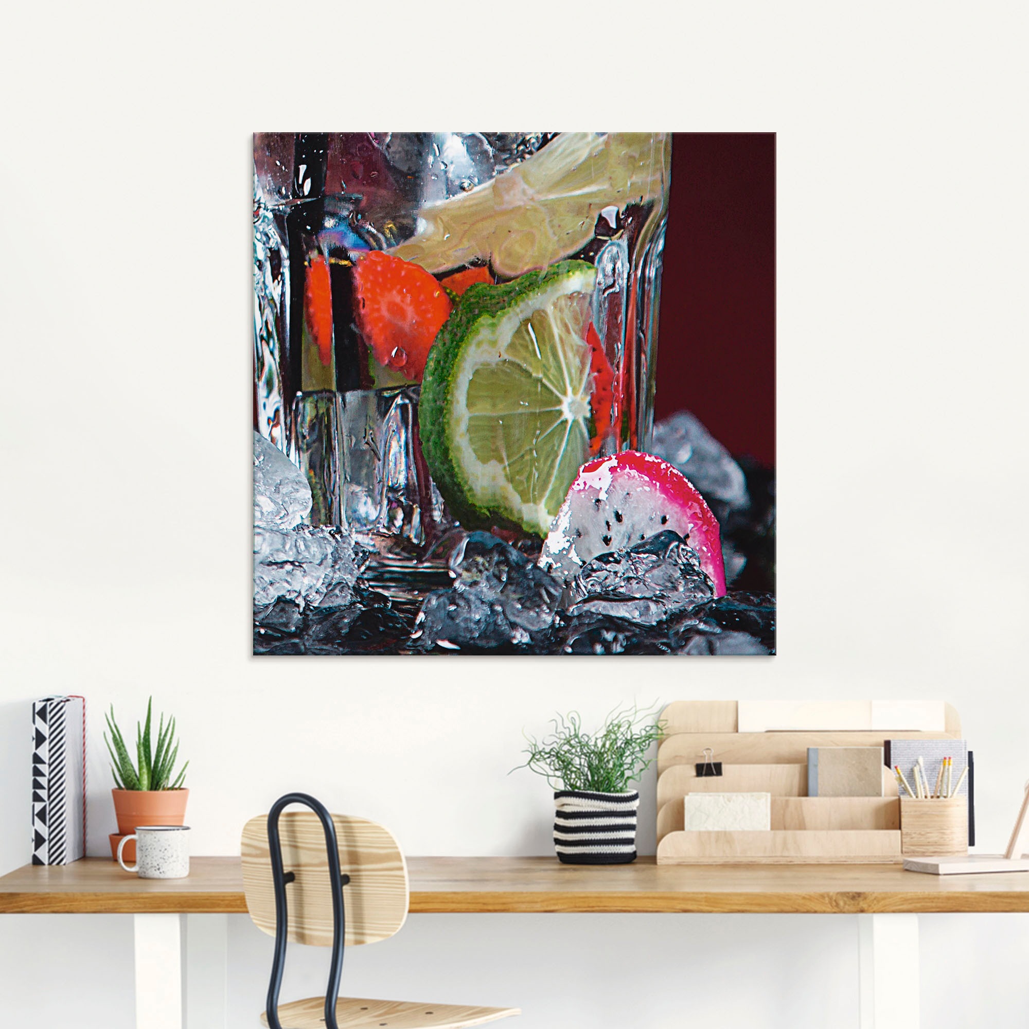 Artland Glasbild »Frischer Fruchtcocktail«, Getränke, (1 St.), in verschiedenen Größen