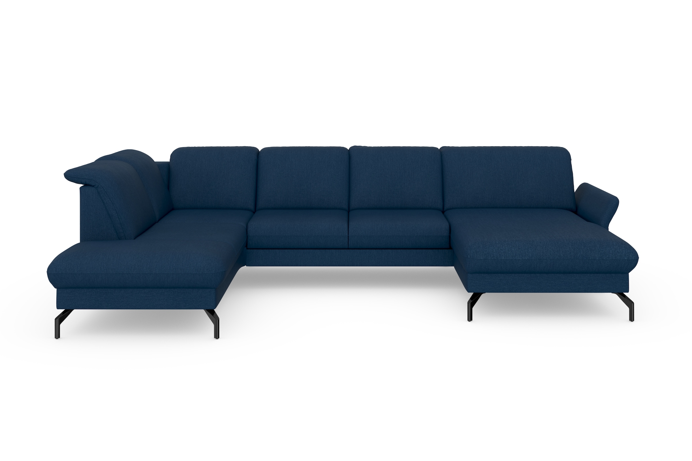 sit&more Wohnlandschaft »Fashion U-Form«, wahlweise mit Kopfteilverstellung, Vorziehsitz, motorisch, Metallfüße