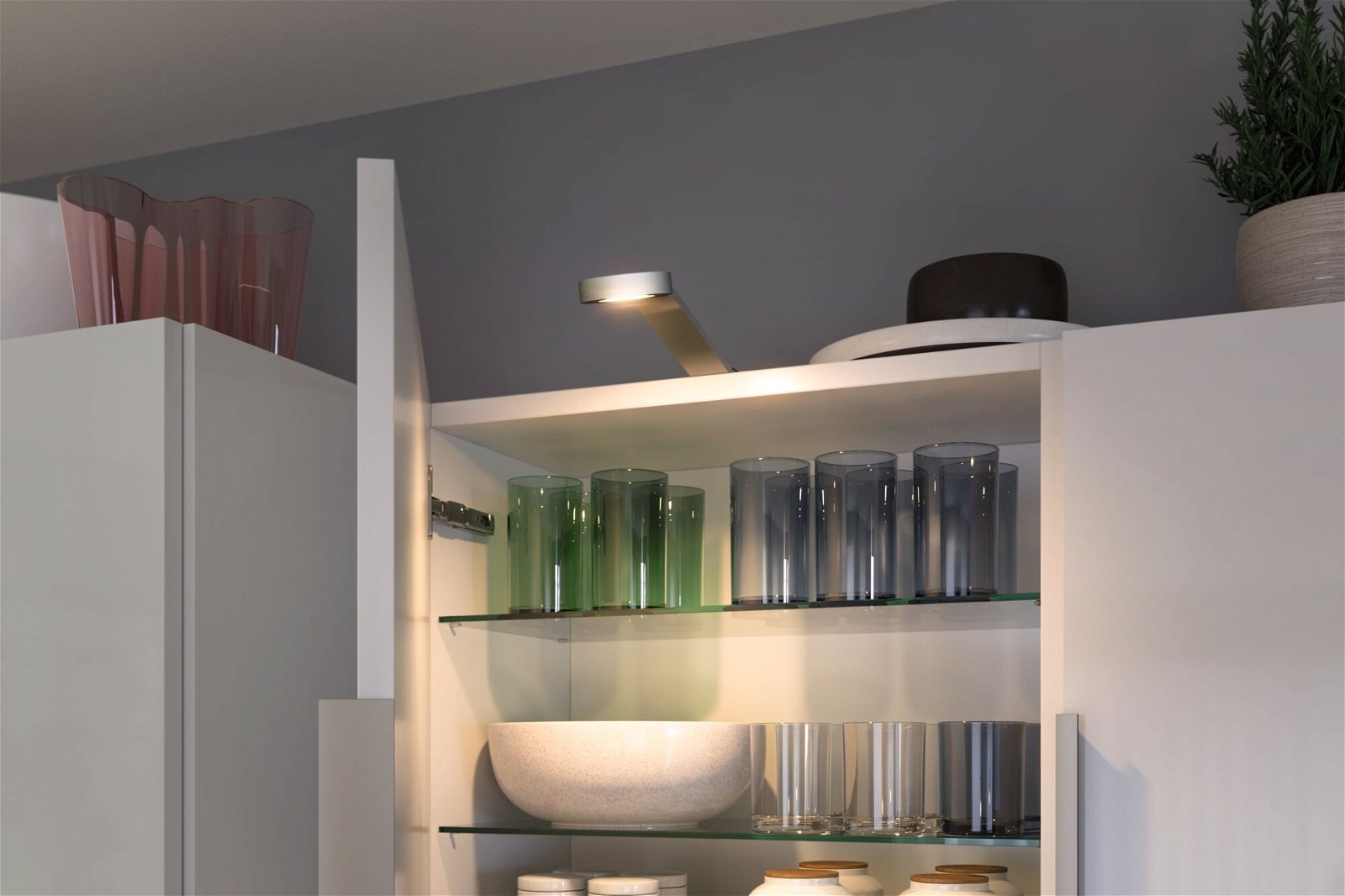Paulmann Unterschrankleuchte »Clever Connect Spot Mike 2W 2700-6500K 12V Chrom matt/Kunststoff«, 1 flammig, tunable White