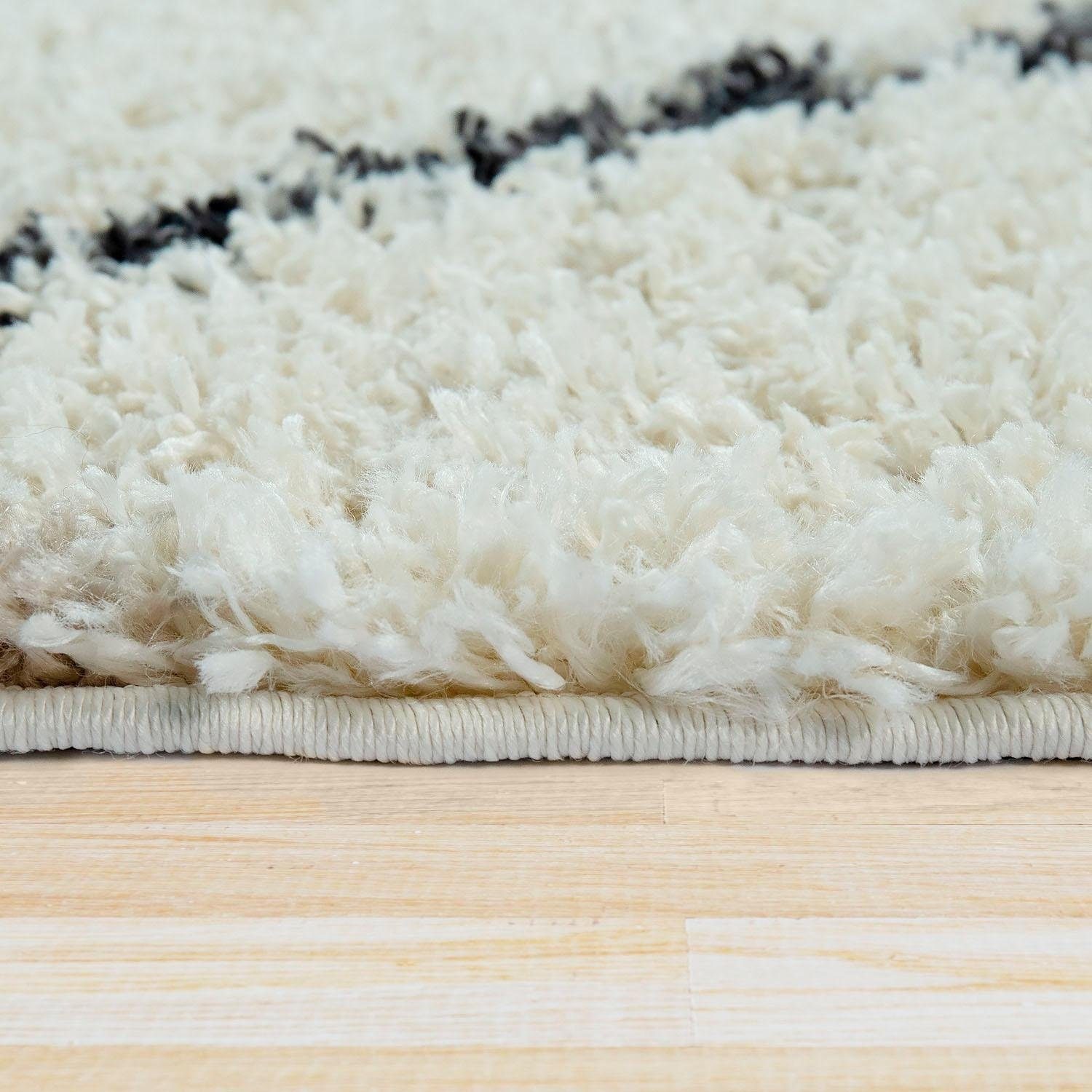 Paco Home Hochflor-Teppich »Helsinki 530«, rechteckig, 45 mm Höhe, weicher Hochflor-Shaggy, Scandi Design, mit Fransen