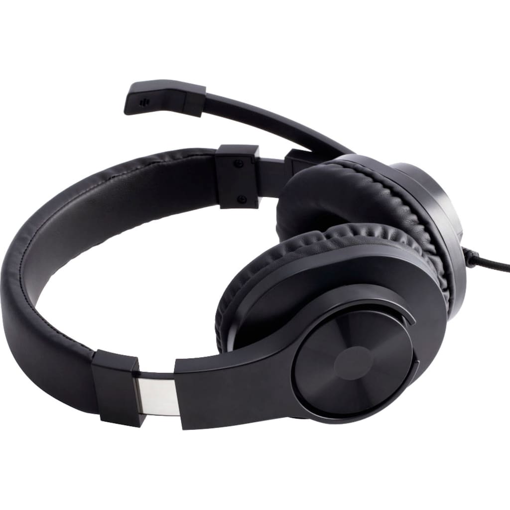 Hama PC-Headset »PC Office Headset, Stereo, Klinke, Aux, 2 m Schwarz«, Stummschaltung