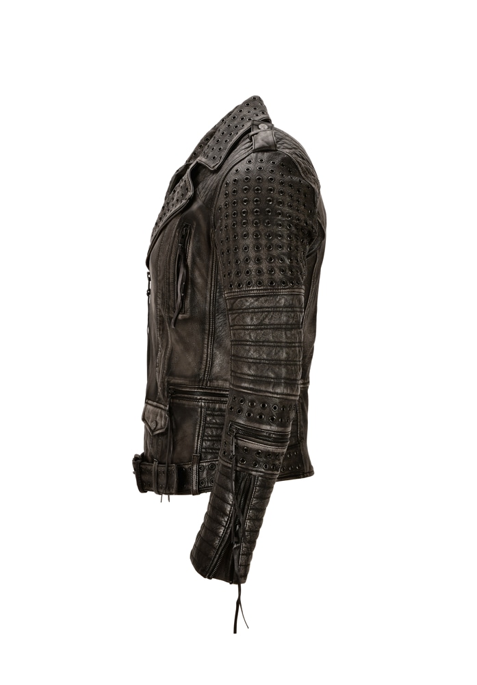 trueprodigy Lederjacke »Geralt mit Ösen und Waschung« ohne Kapuze